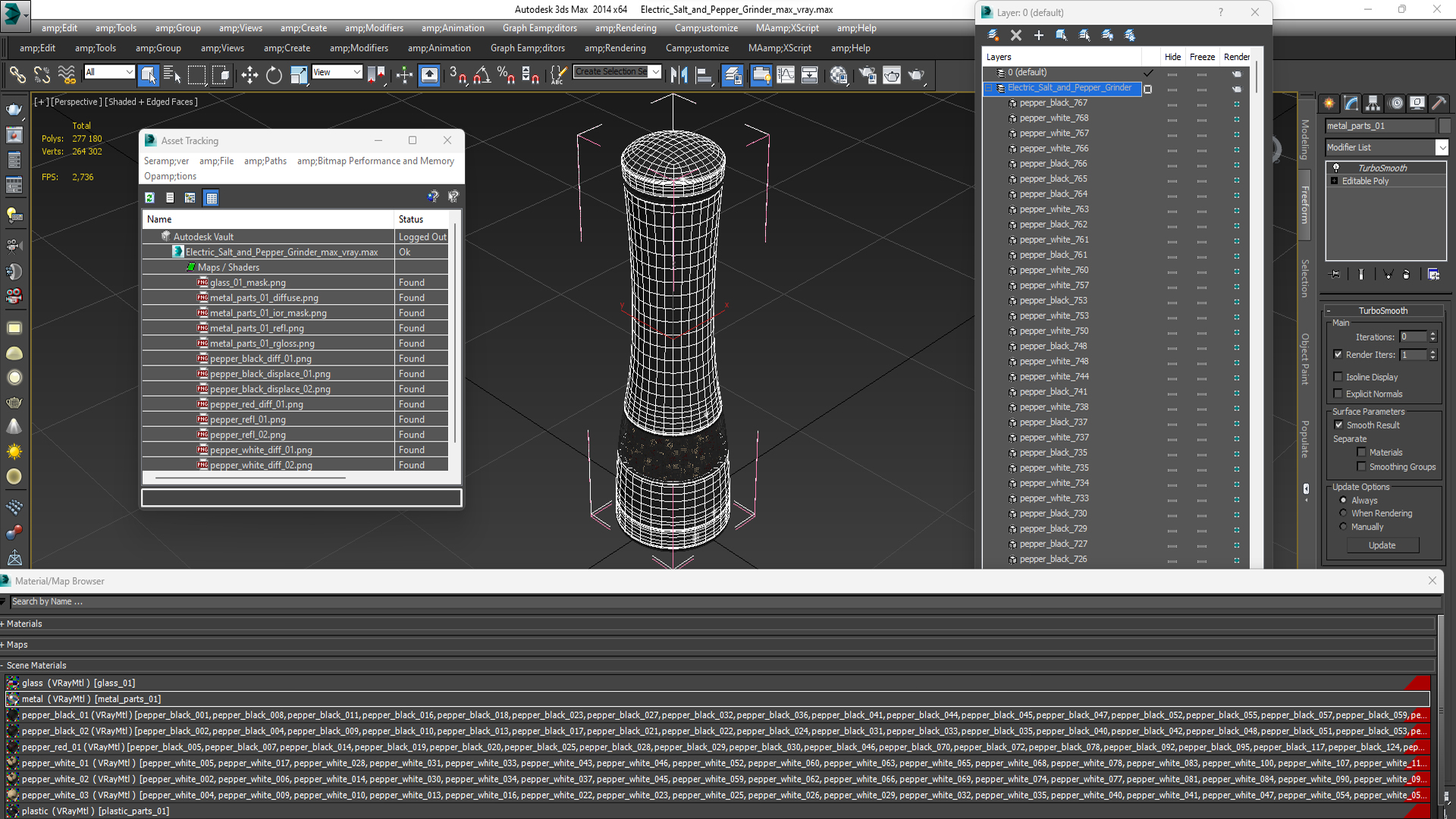 Electric Salt and Pepper Grinder 3D