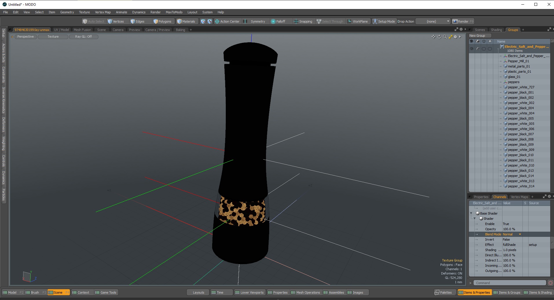 Electric Salt and Pepper Grinder 3D