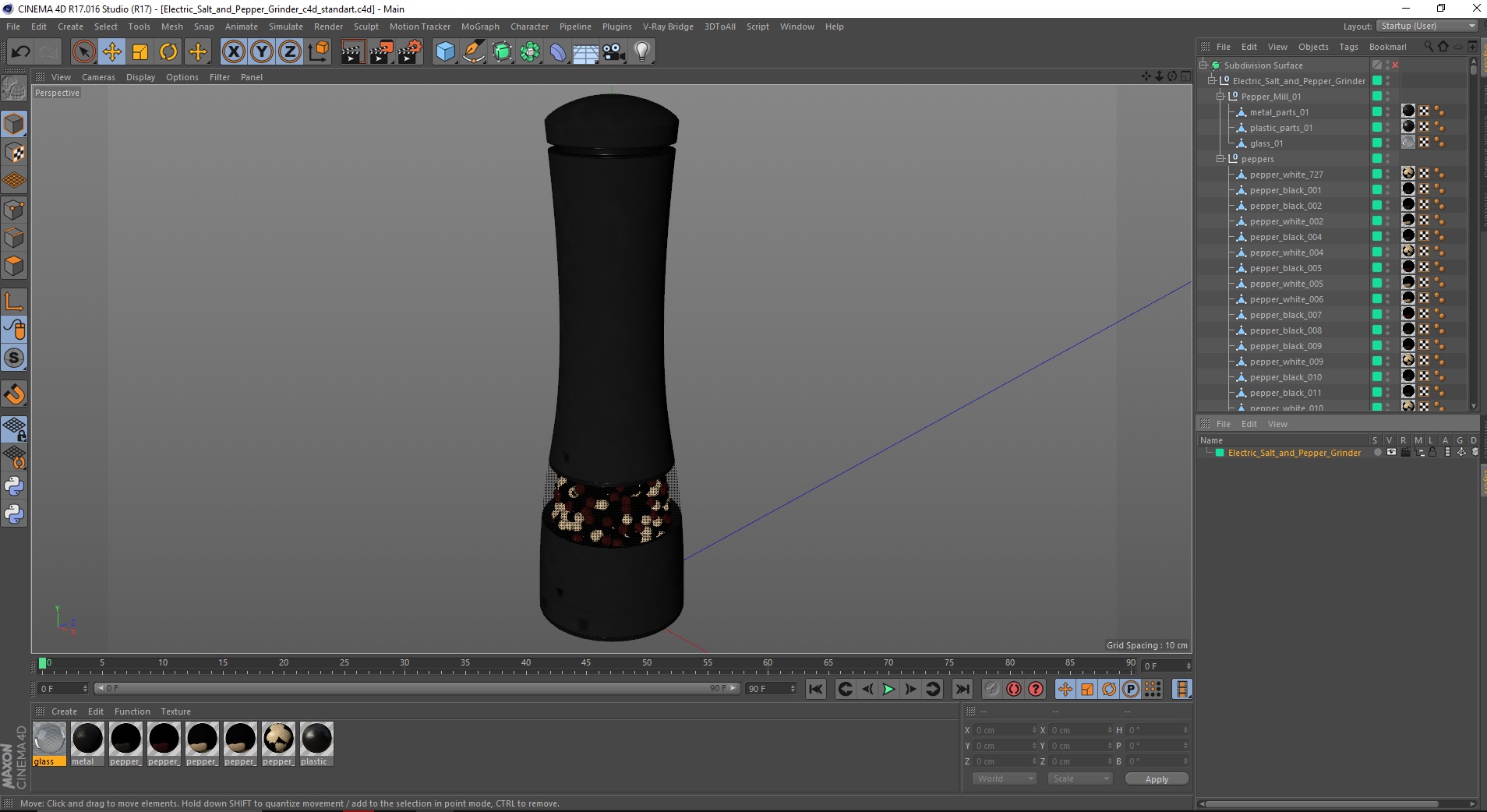 Electric Salt and Pepper Grinder 3D