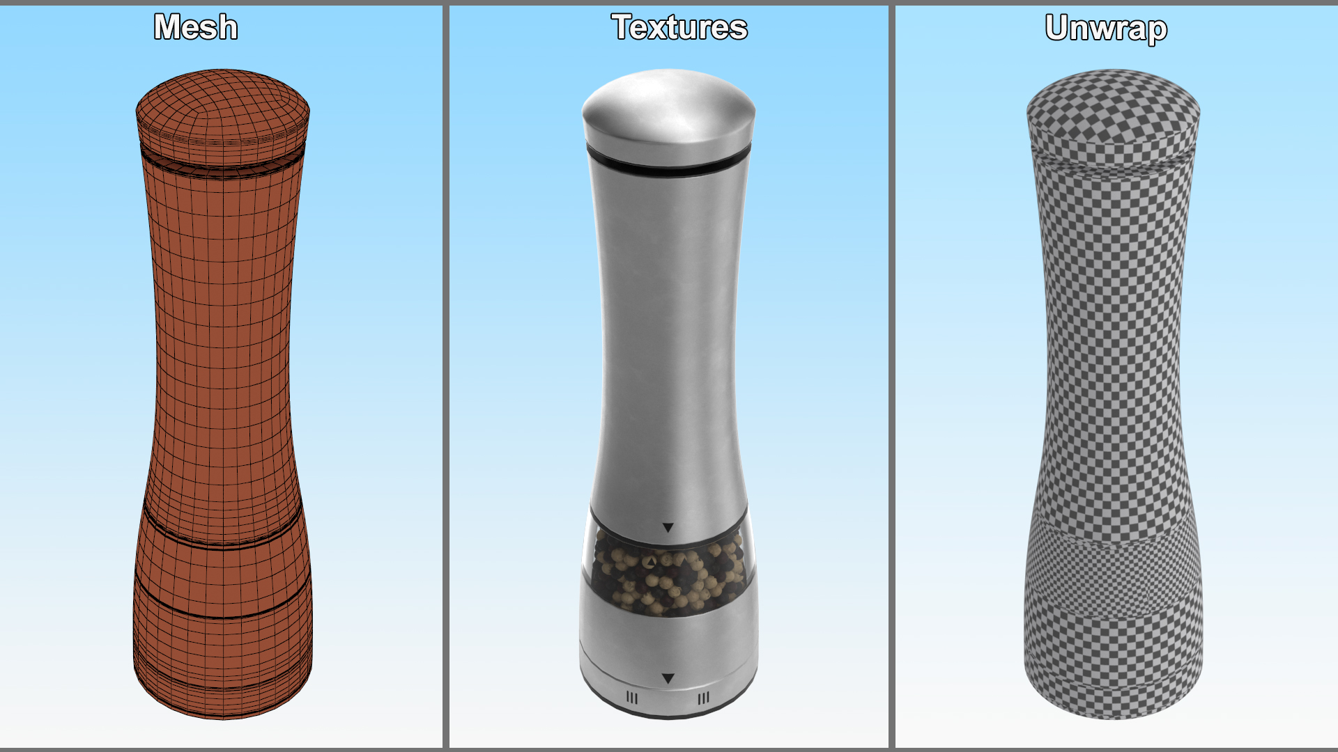 Electric Salt and Pepper Grinder 3D
