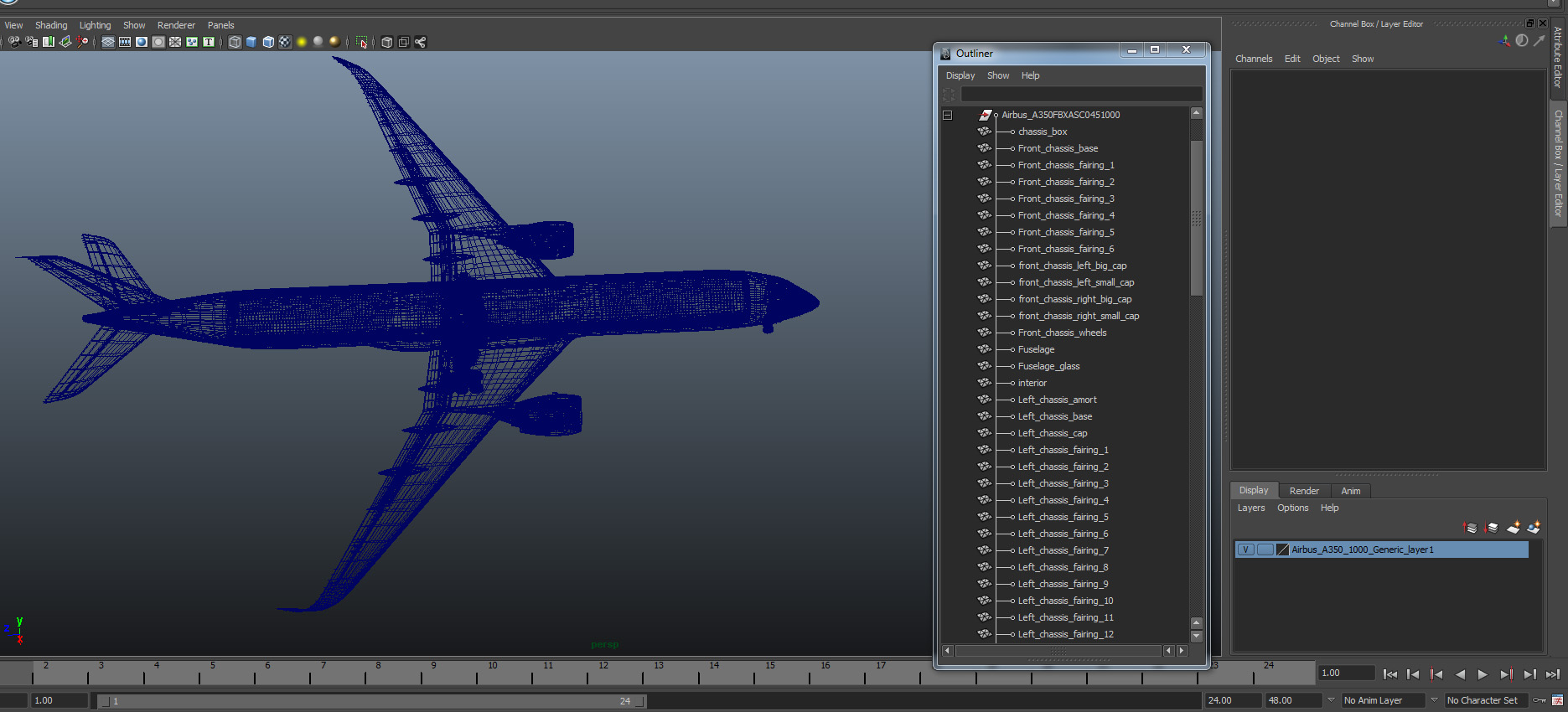 Airbus A350 1000 Generic 3D model