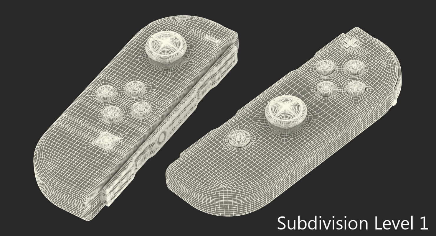 3D model Nintendo Switch Joy Con Controllers