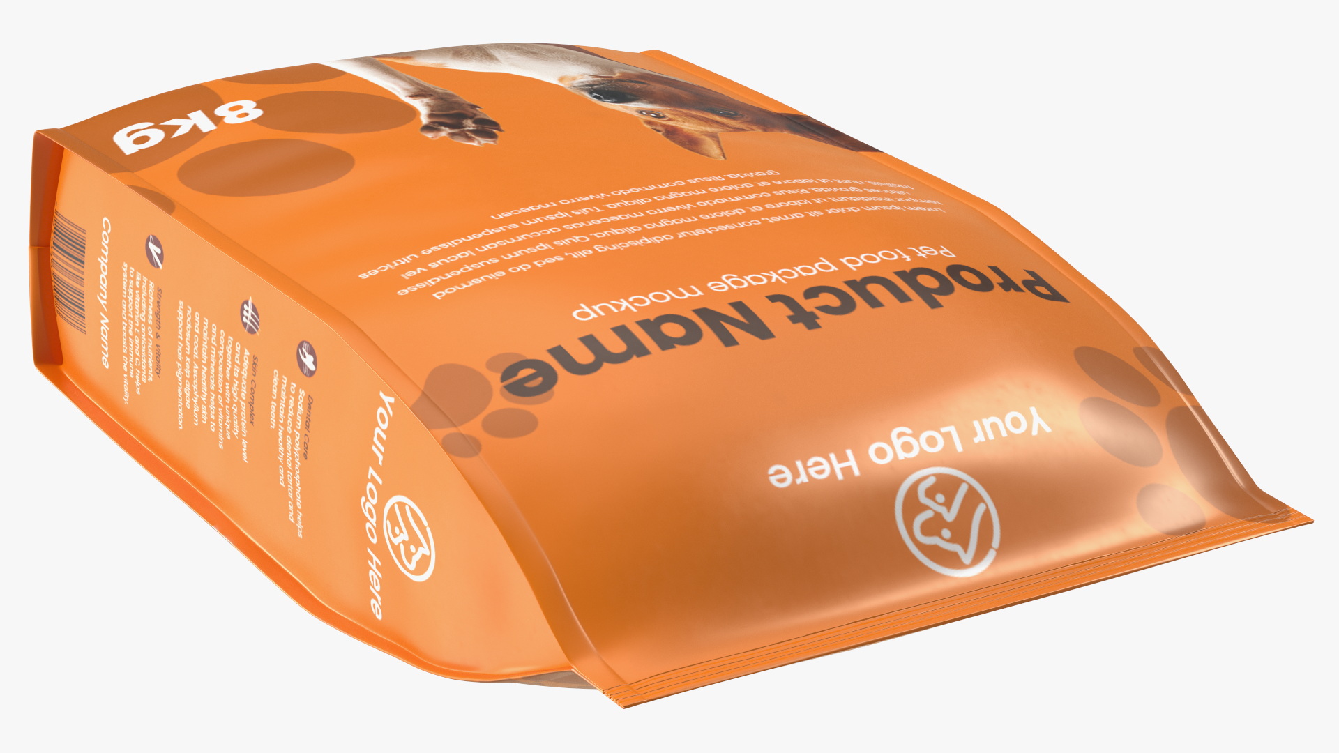 Pet Food Large Package Mockup 3D model