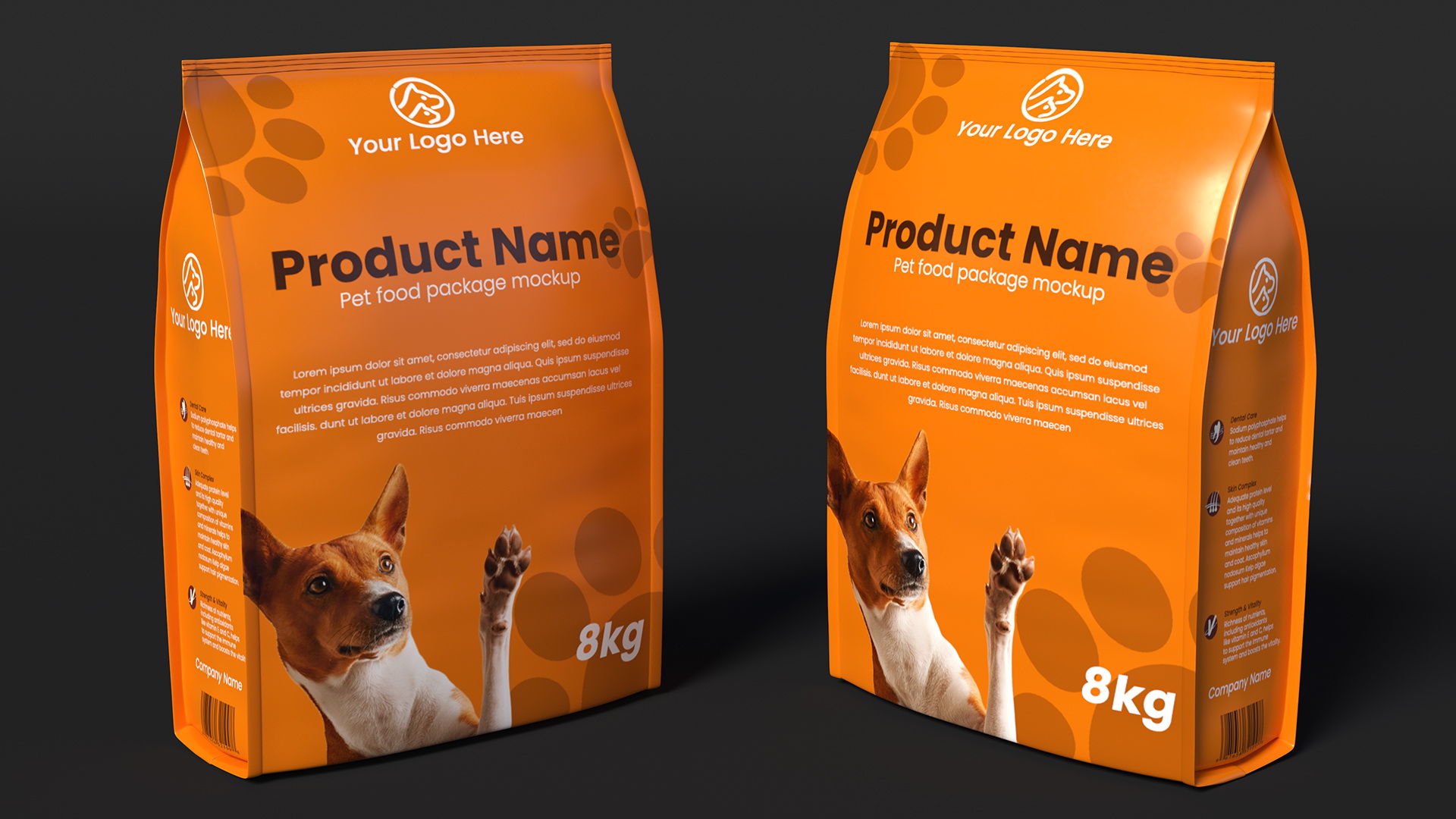 Pet Food Large Package Mockup 3D model