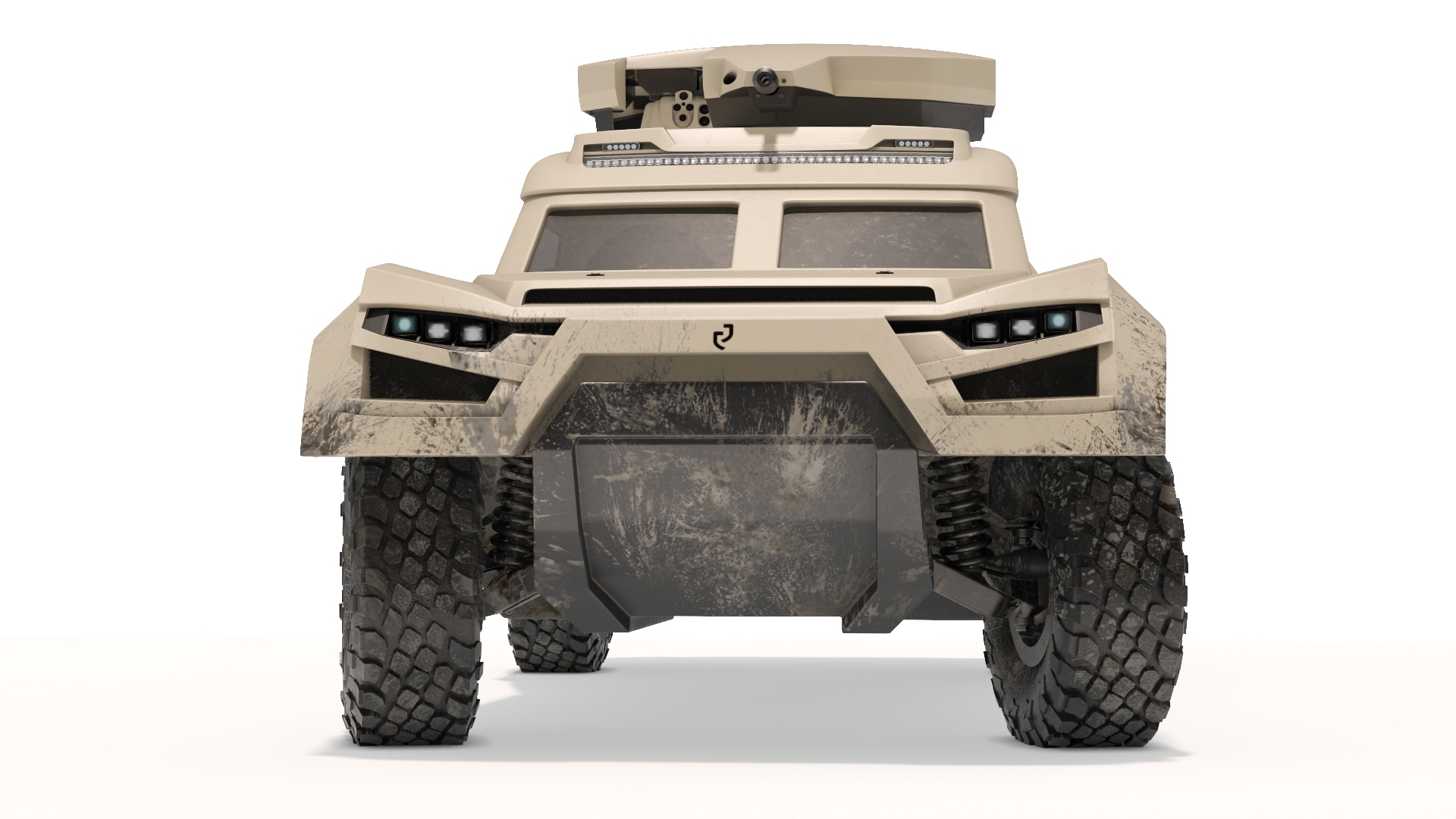 3D Cockerill I-X Armored Car Dirty Rigged model