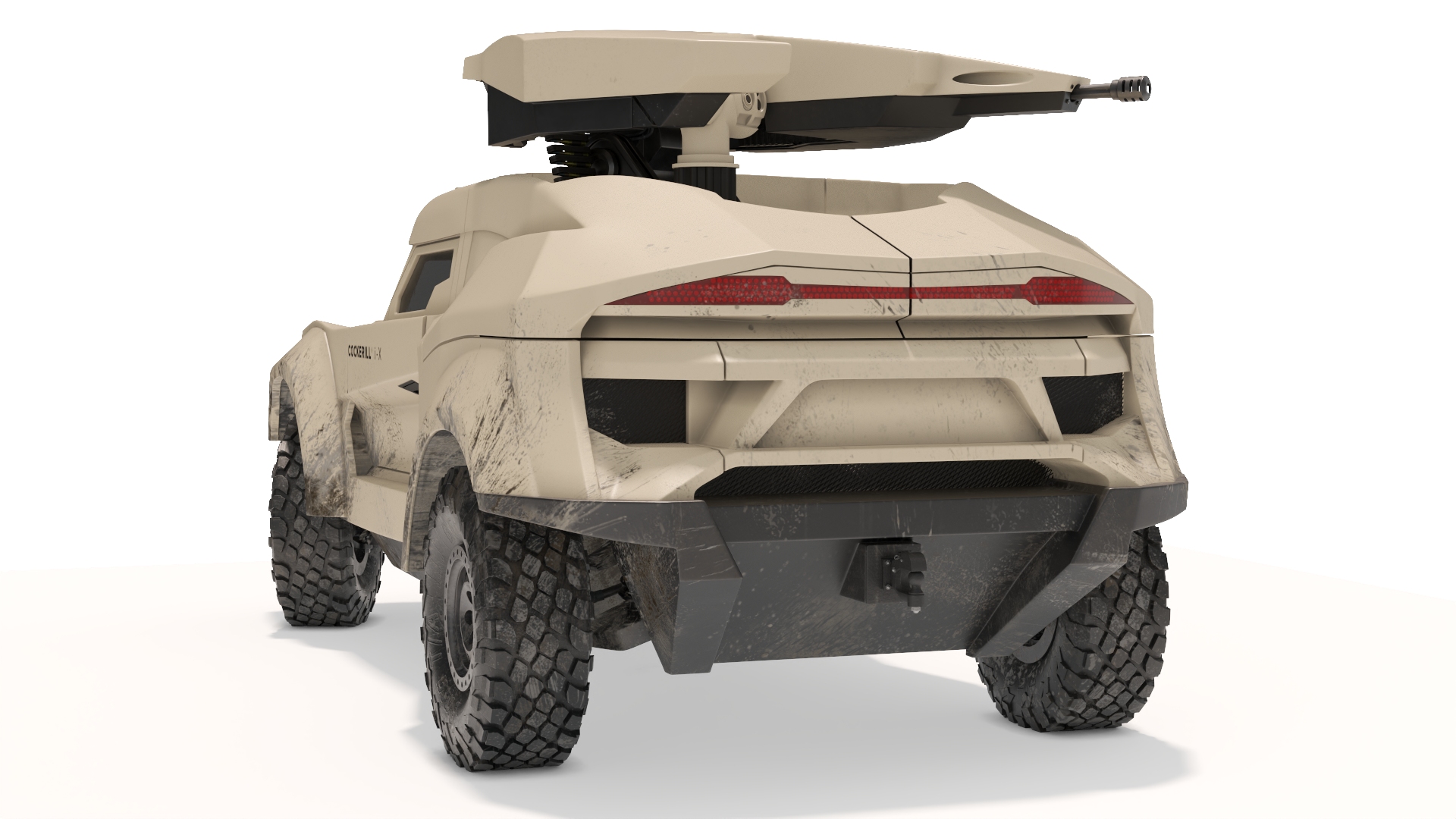 3D Cockerill I-X Armored Car Dirty Rigged model