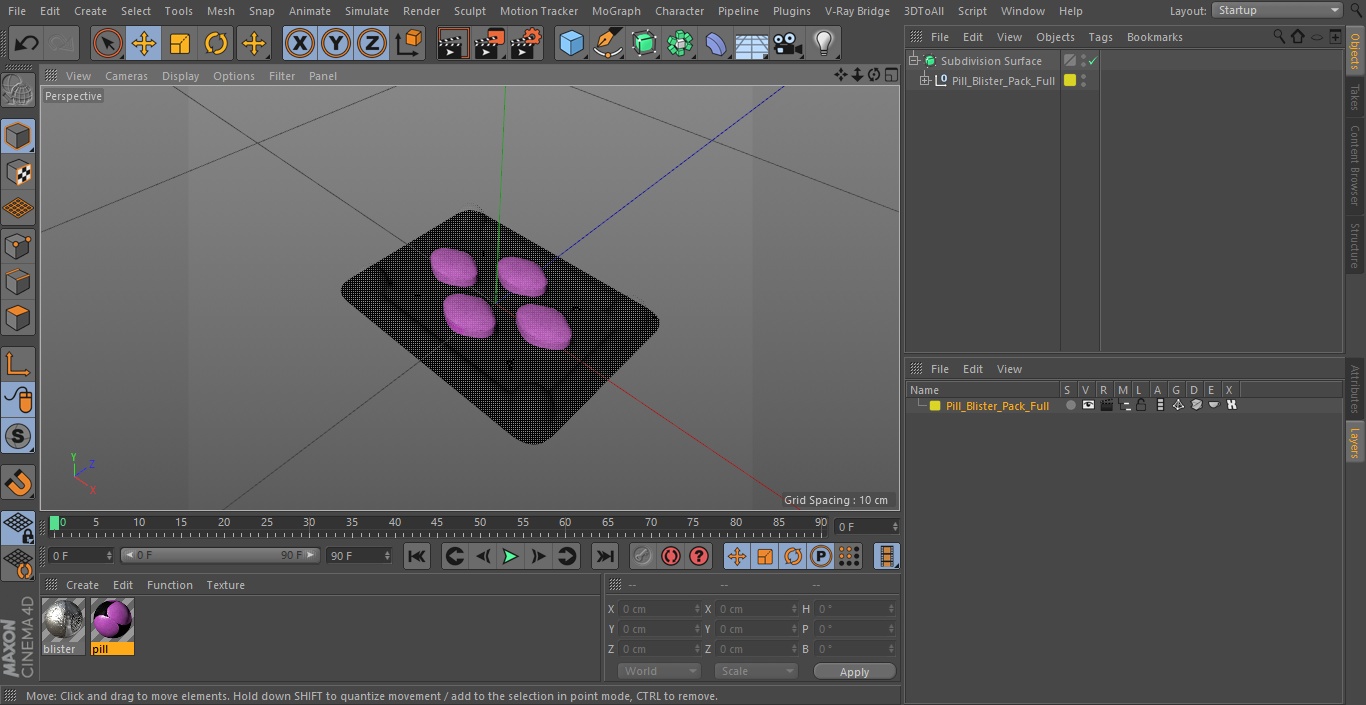 Pill Blister Pack Full 3D