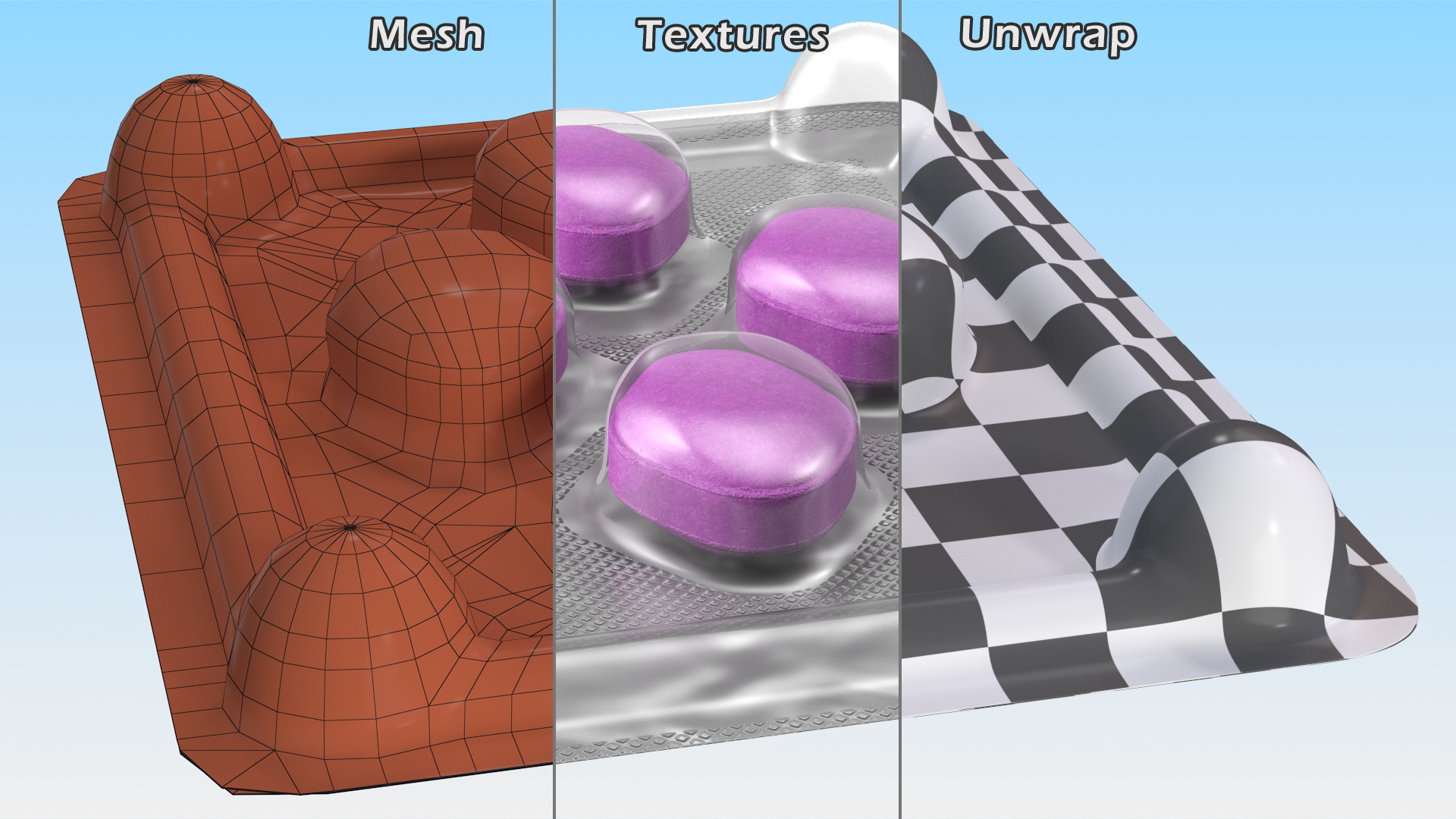 Pill Blister Pack Full 3D