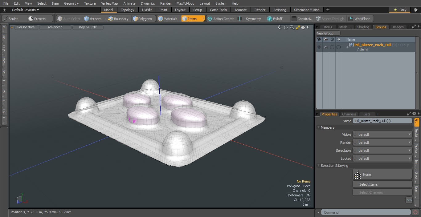 Pill Blister Pack Full 3D