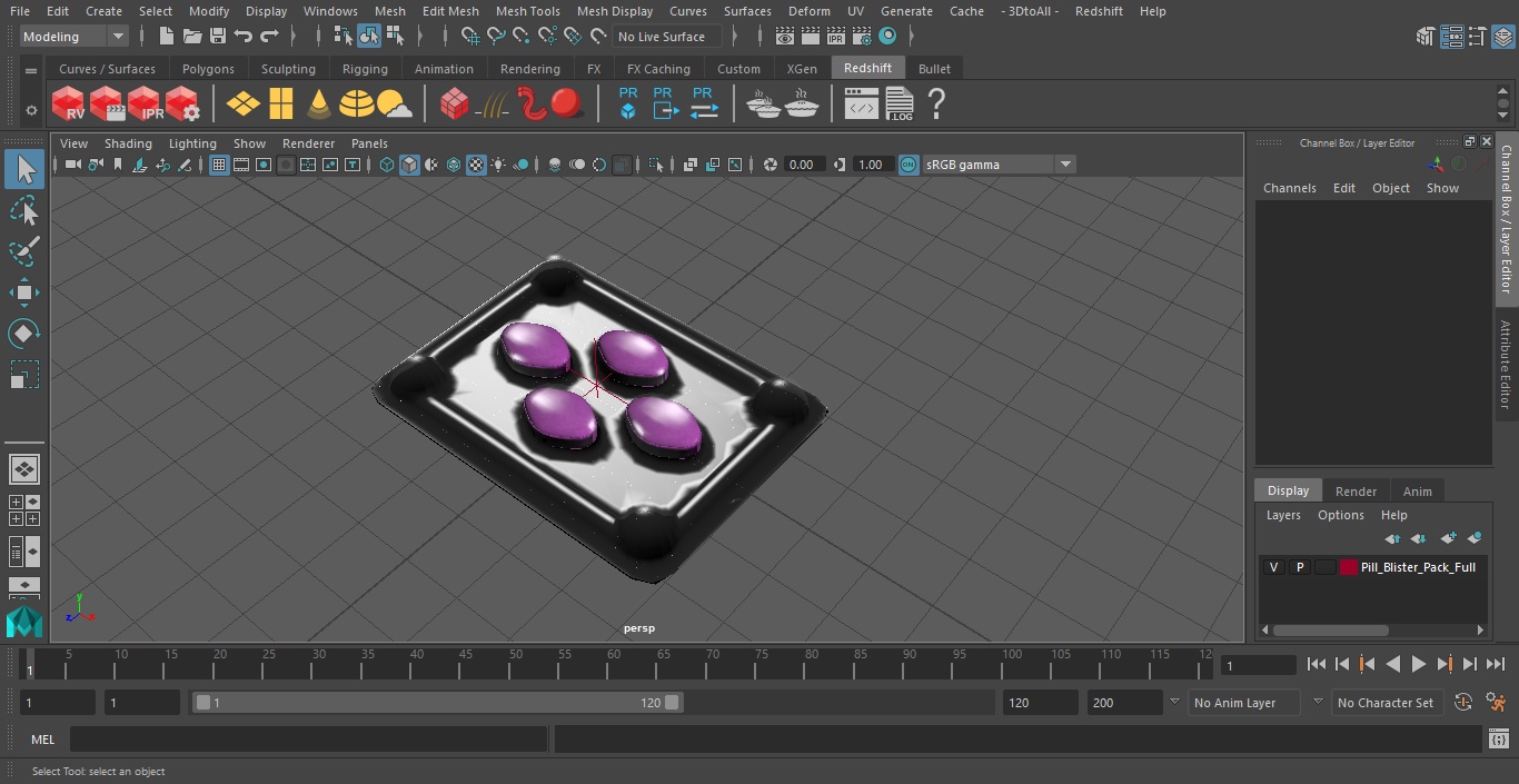 Pill Blister Pack Full 3D
