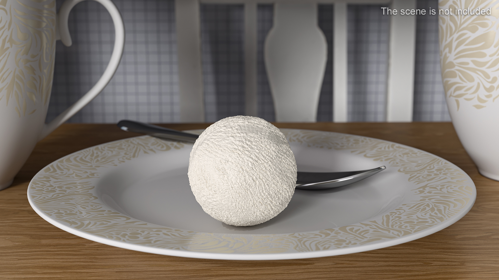 Ice Cream Ball Vanilla 3D