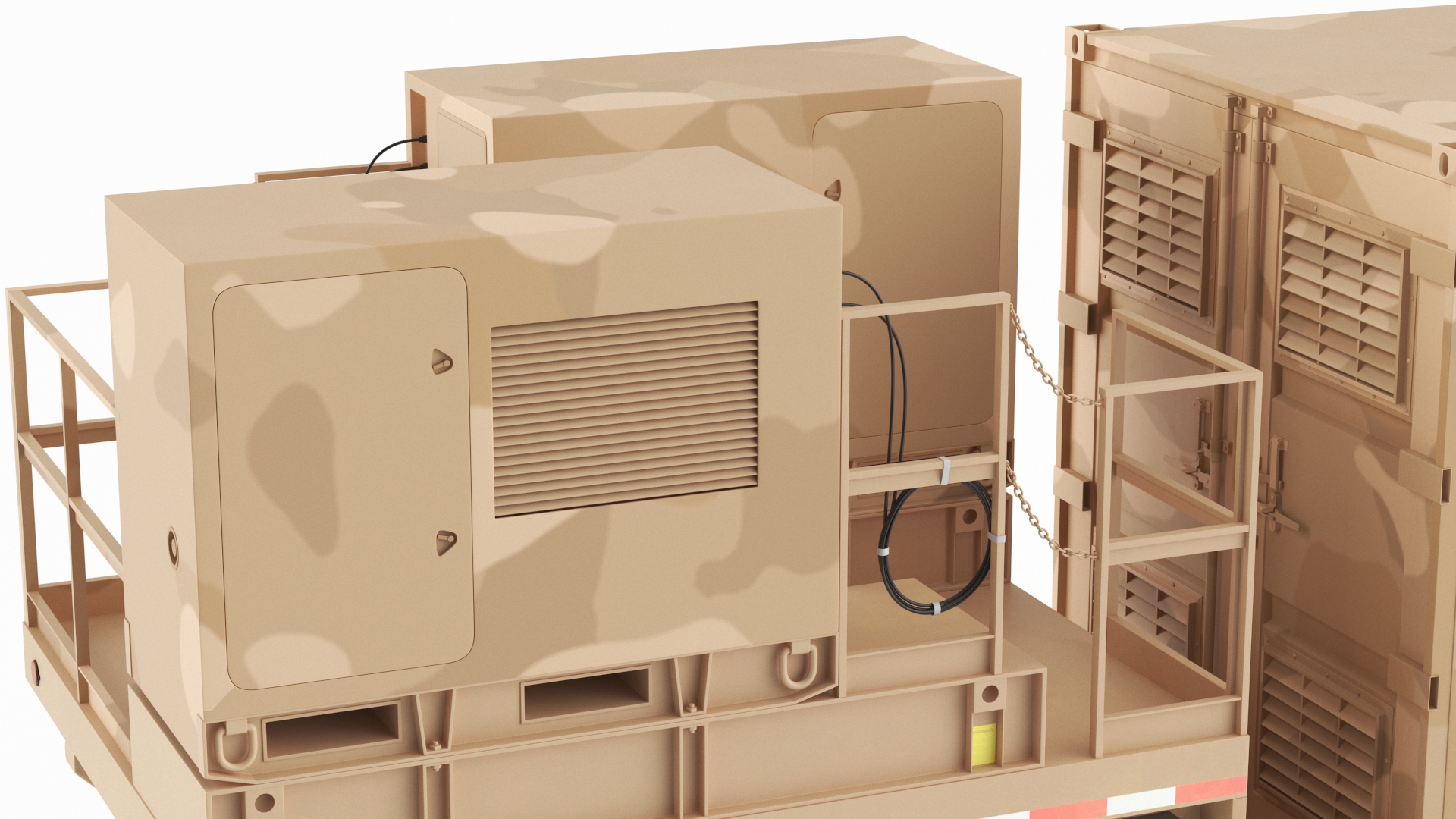 Ground Missile Launcher Sand Camo Color 3D model