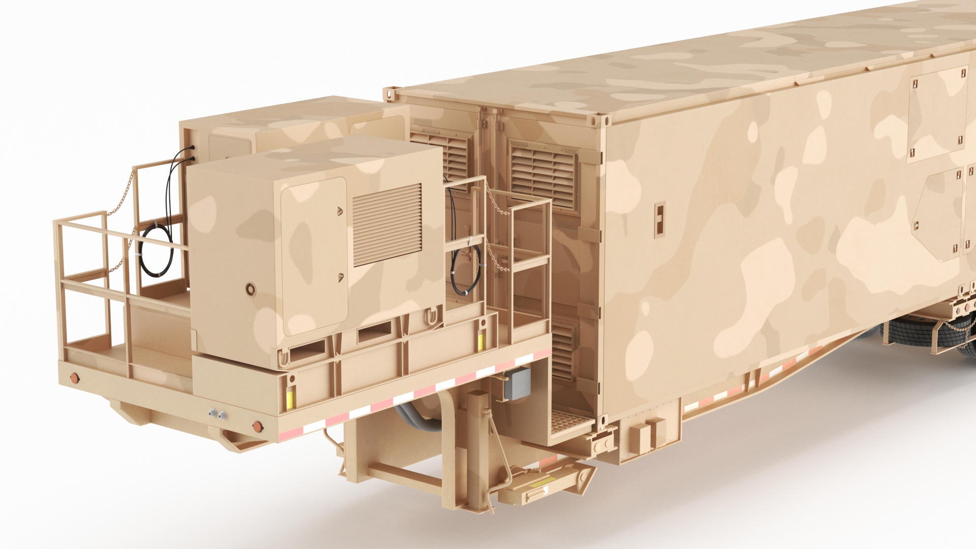 Ground Missile Launcher Sand Camo Color 3D model