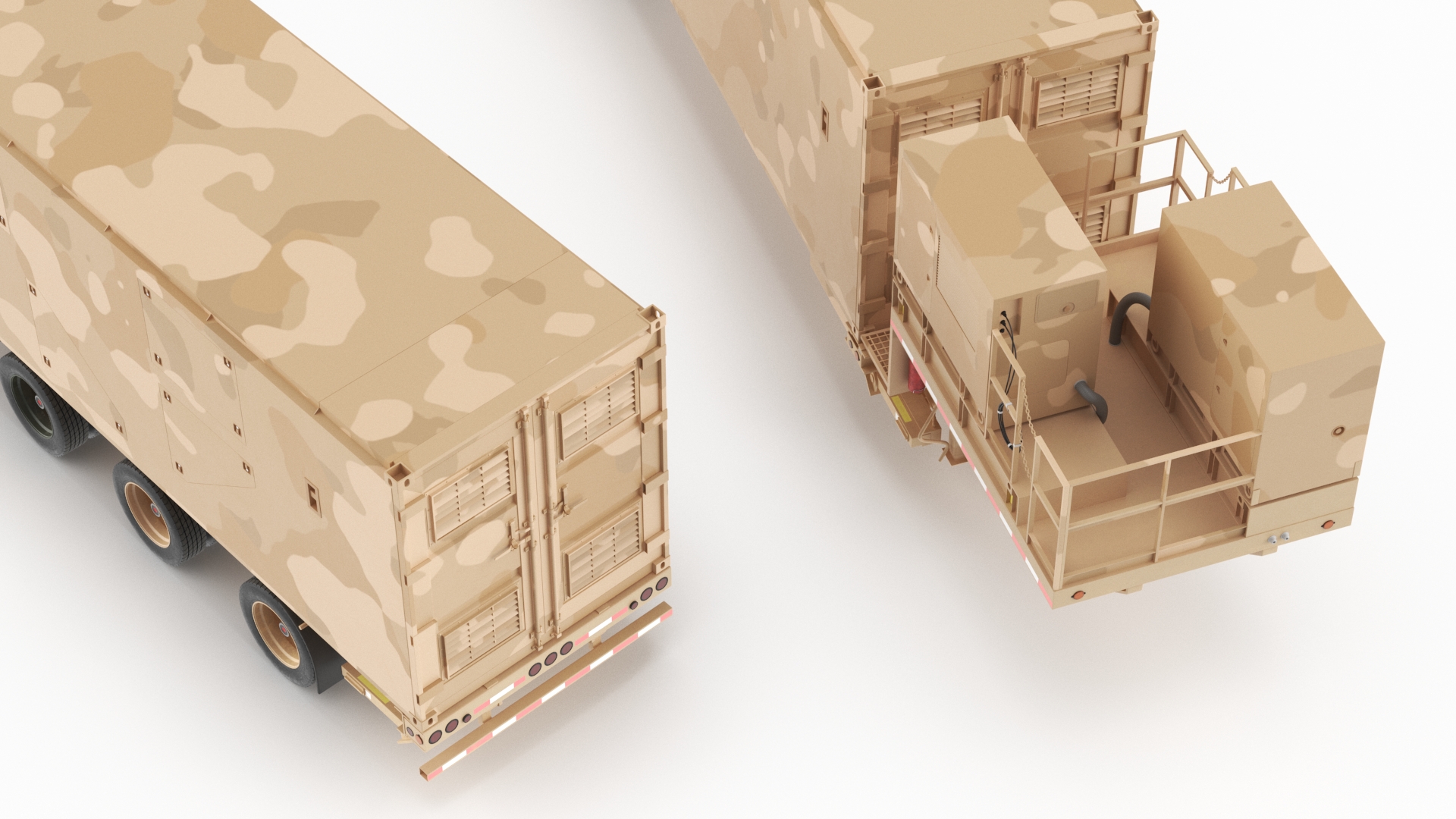 Ground Missile Launcher Sand Camo Color 3D model