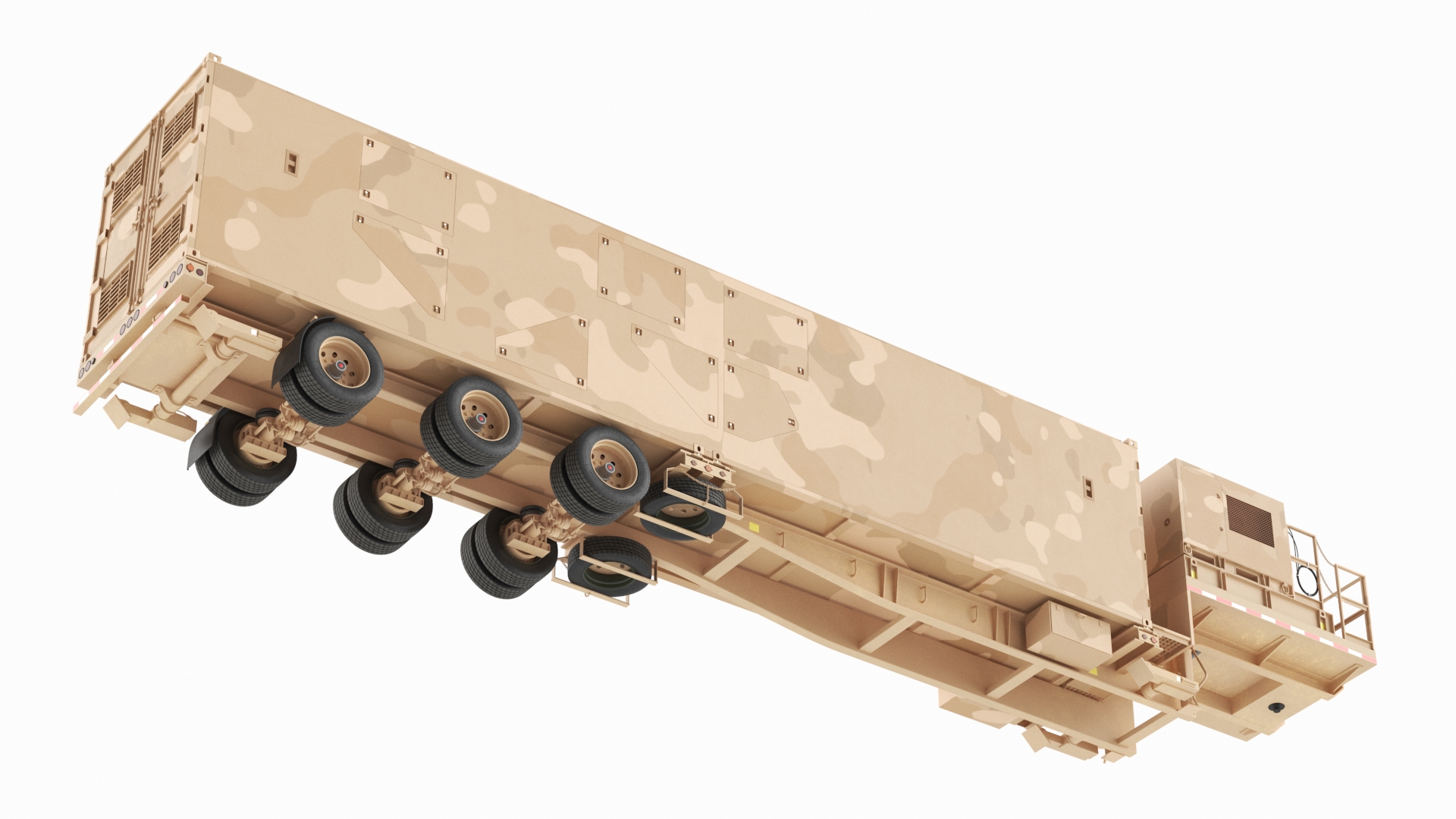 Ground Missile Launcher Sand Camo Color 3D model