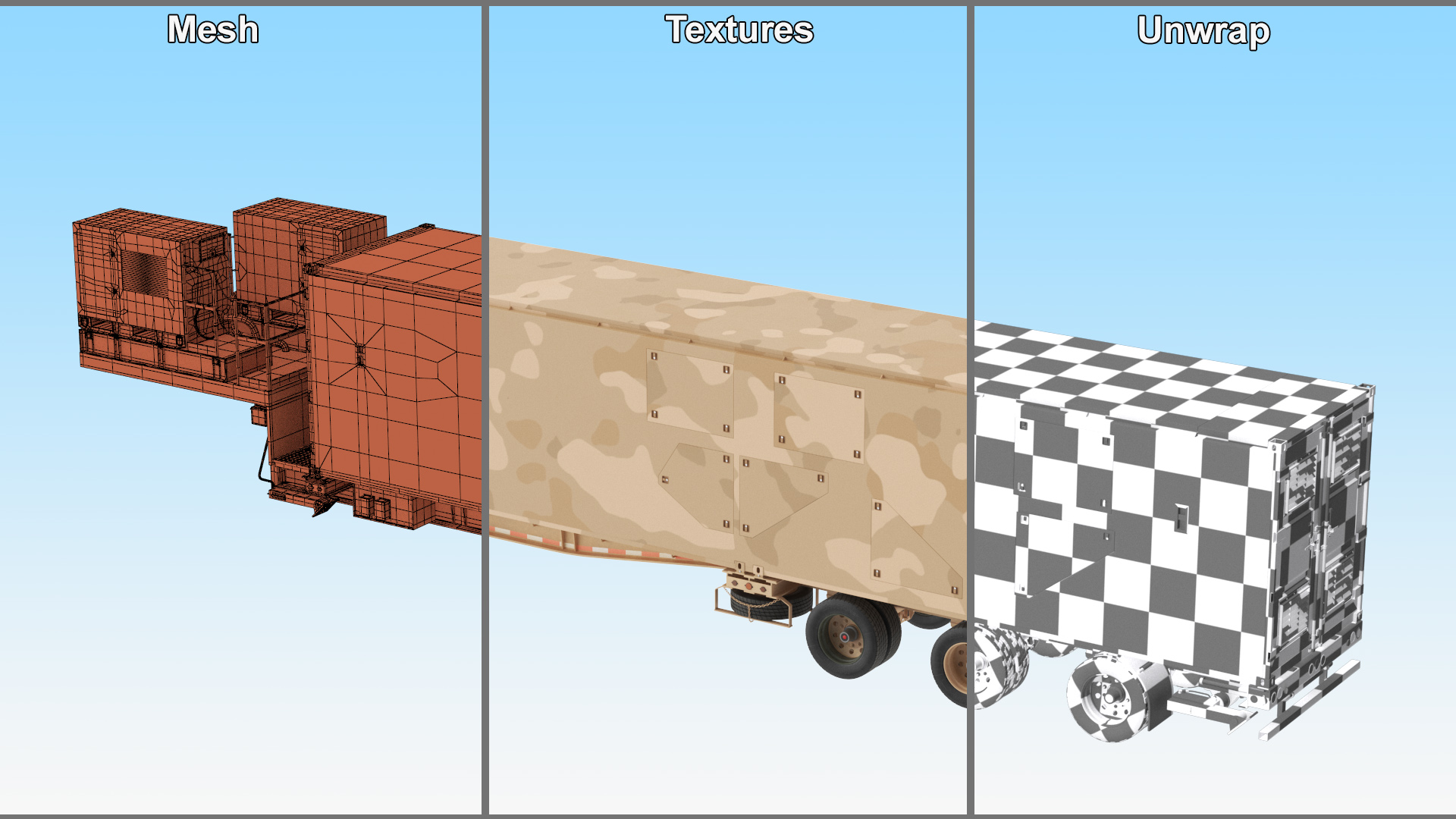 Ground Missile Launcher Sand Camo Color 3D model