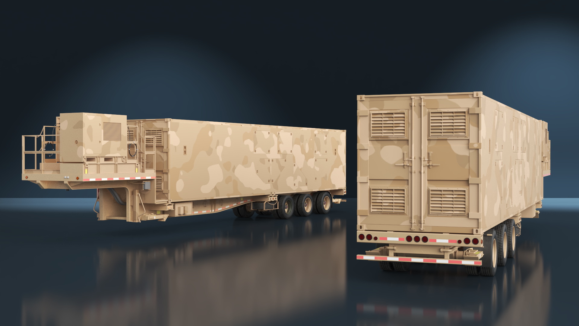 Ground Missile Launcher Sand Camo Color 3D model