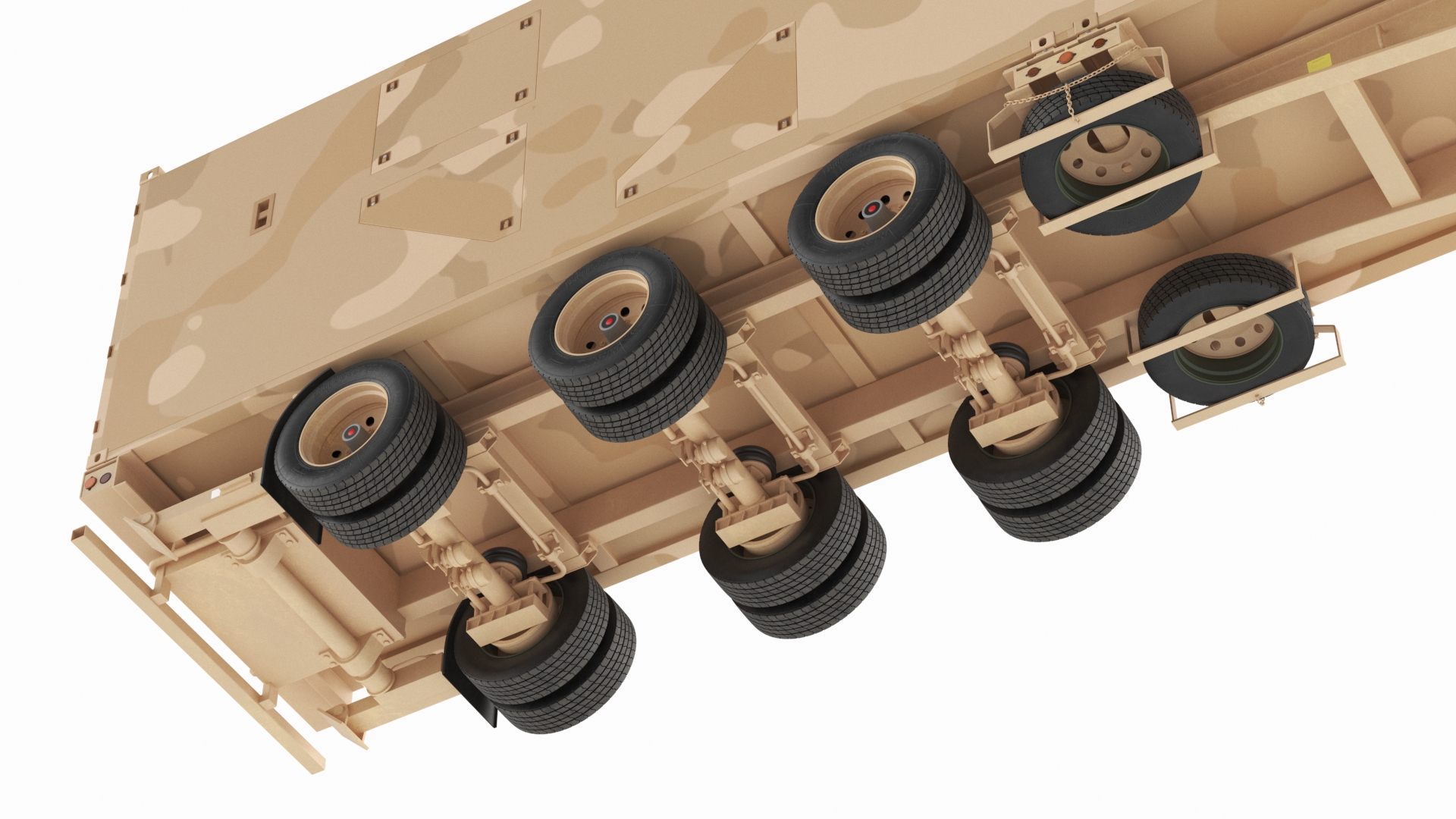 Ground Missile Launcher Sand Camo Color 3D model
