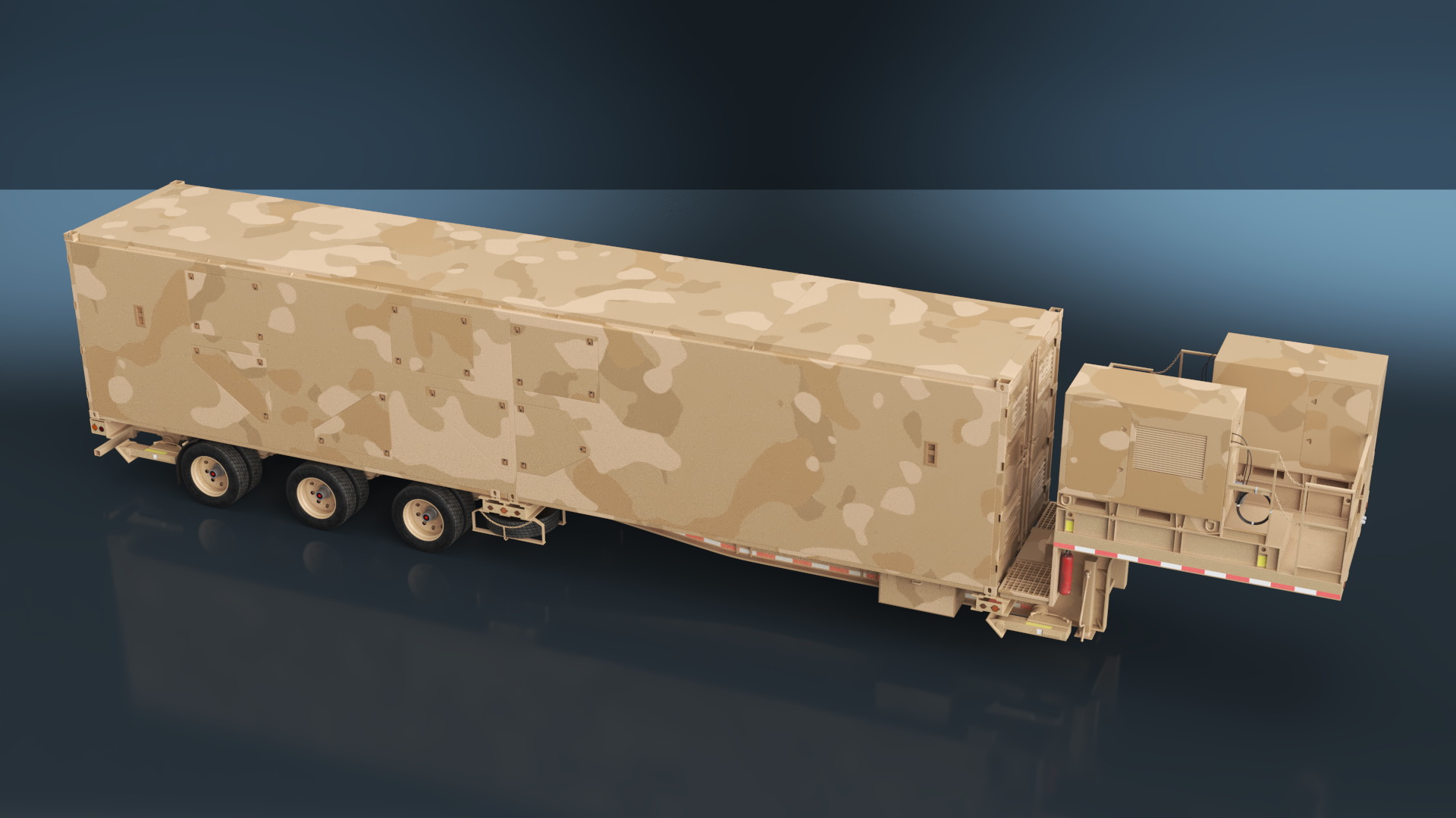 Ground Missile Launcher Sand Camo Color 3D model