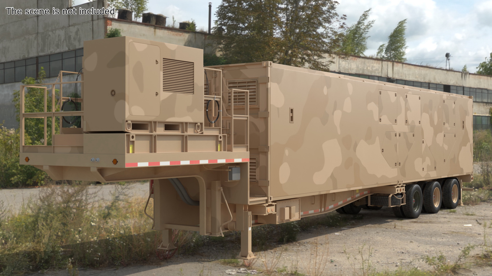 Ground Missile Launcher Sand Camo Color 3D model