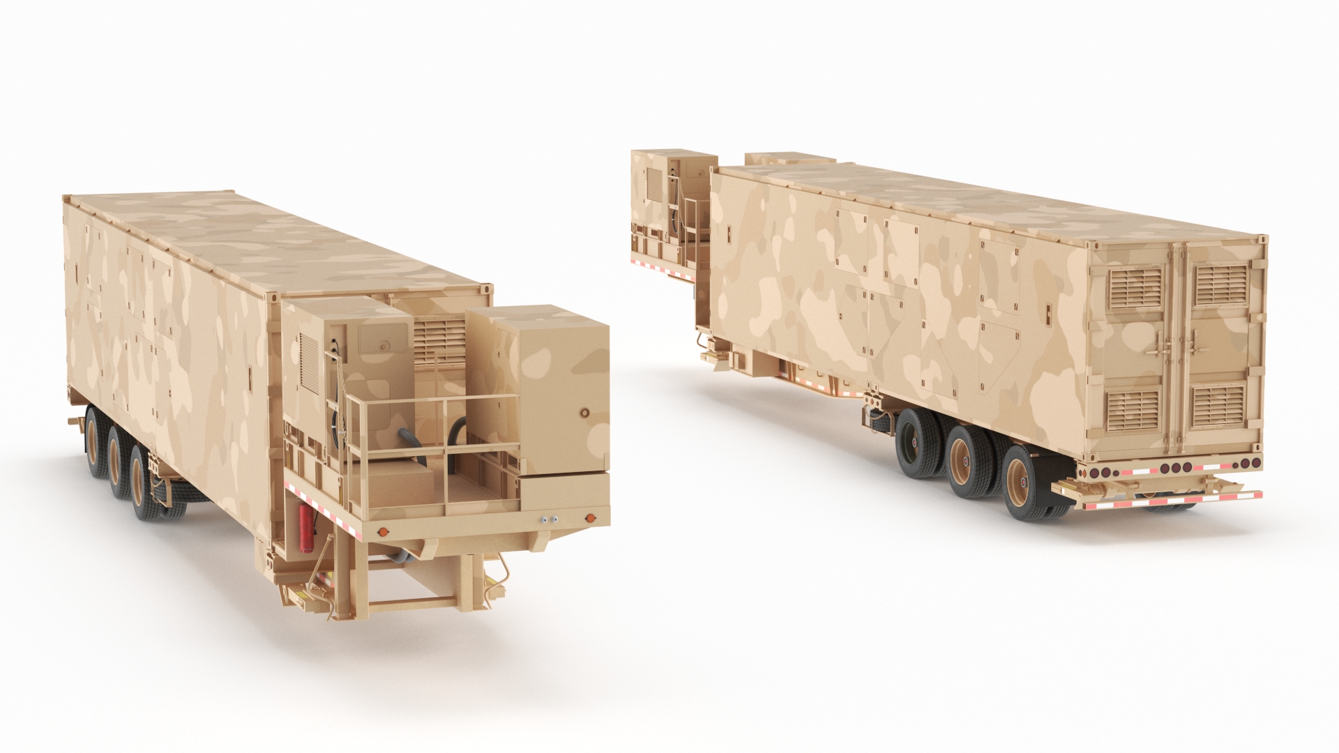 Ground Missile Launcher Sand Camo Color 3D model