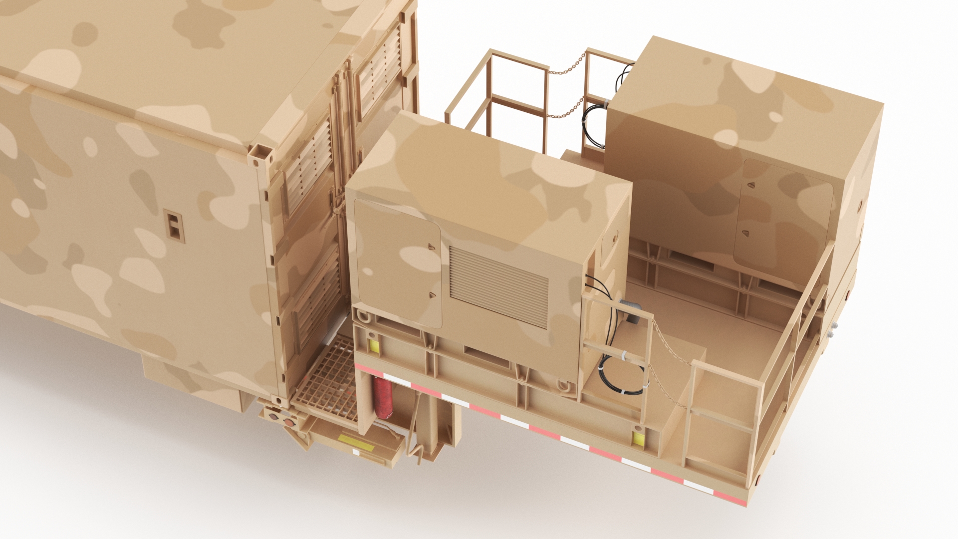 Ground Missile Launcher Sand Camo Color 3D model