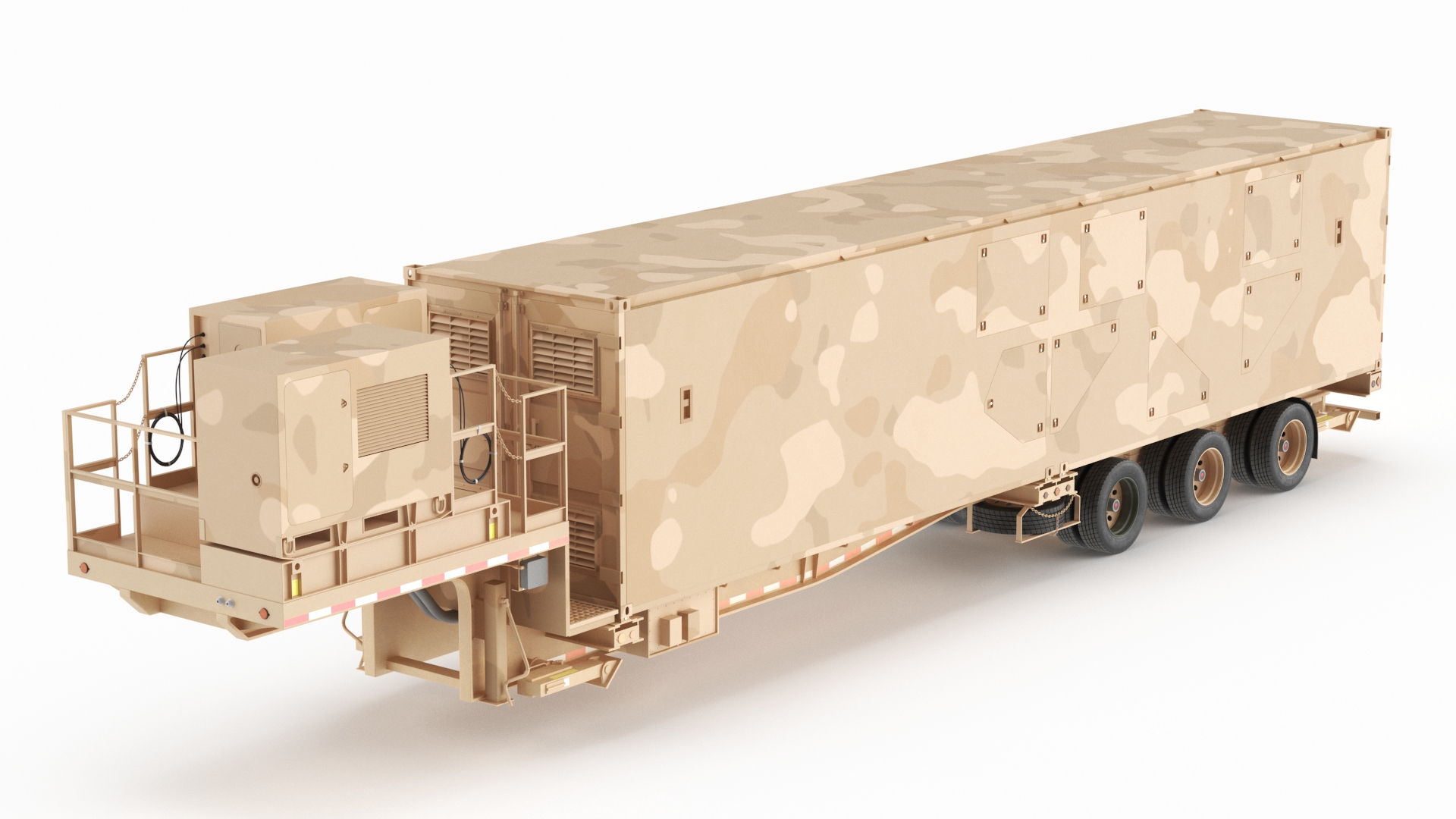 Ground Missile Launcher Sand Camo Color 3D model