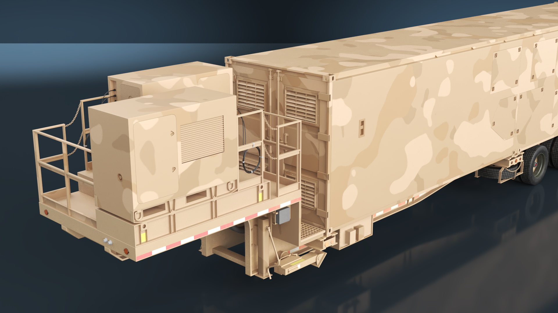 Ground Missile Launcher Sand Camo Color 3D model