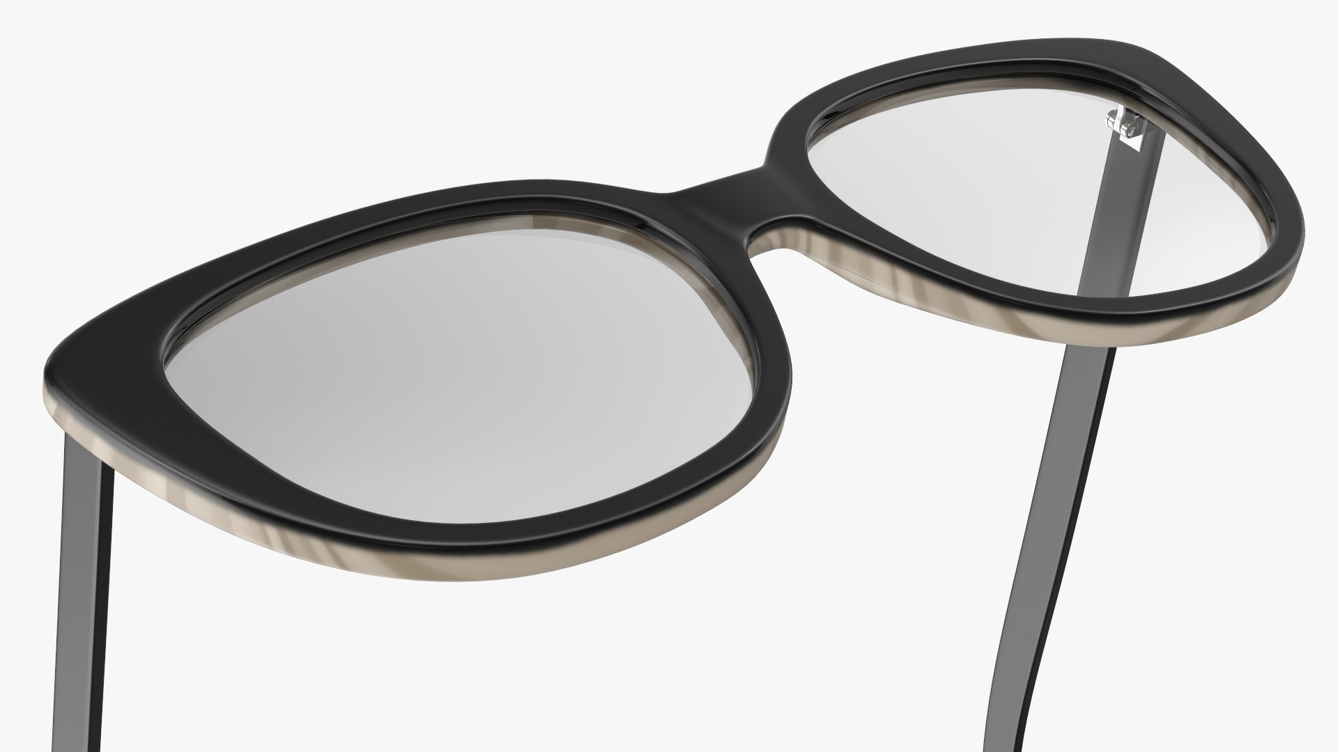 3D Cat Eye Black Glasses
