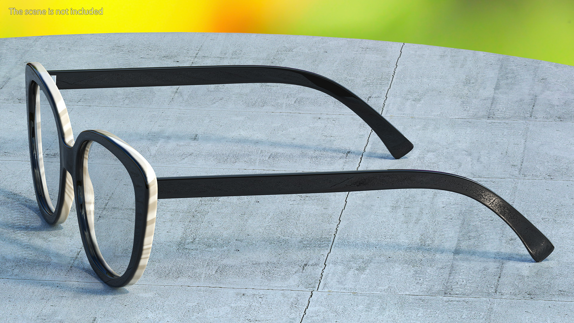 3D Cat Eye Black Glasses