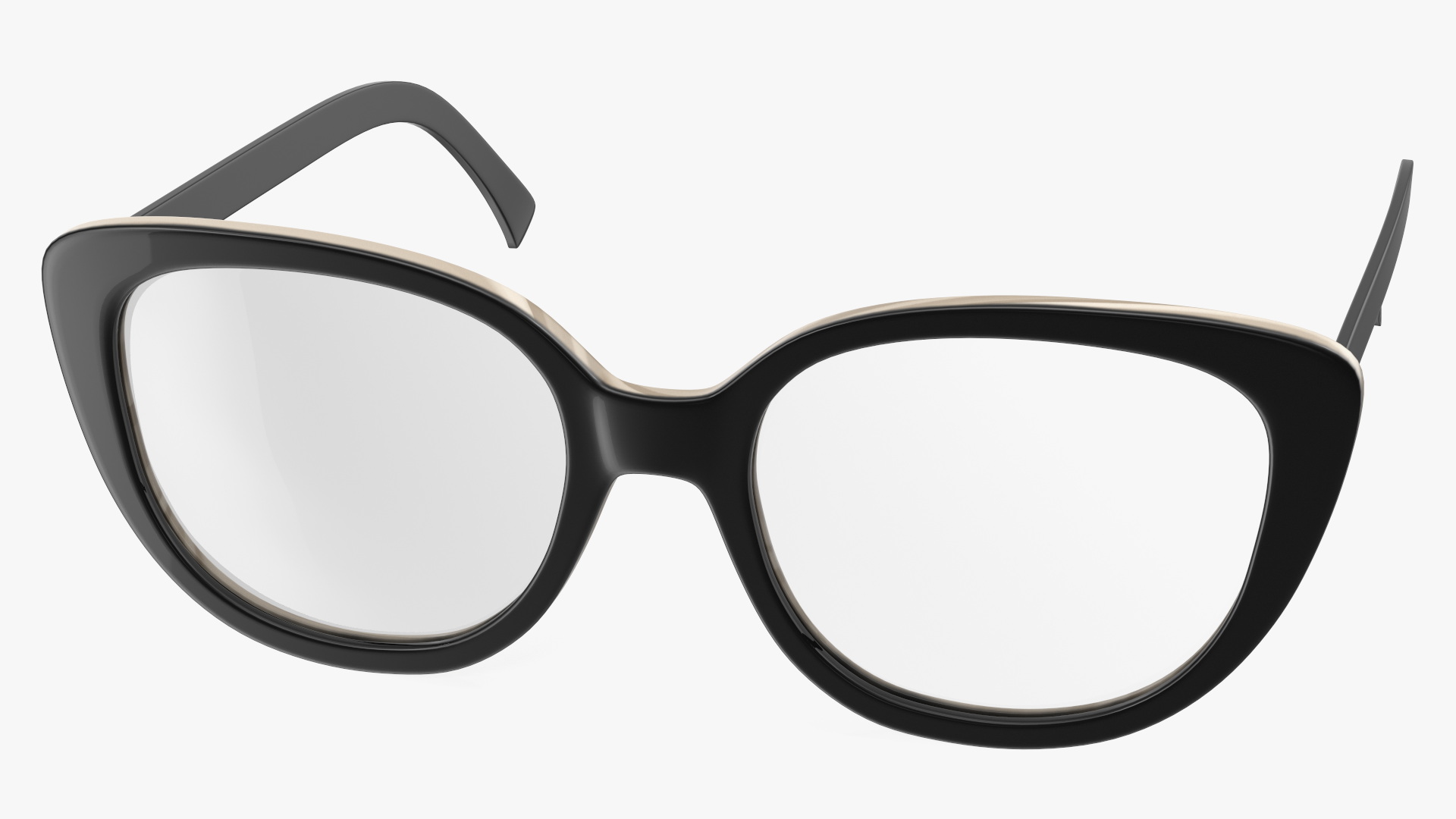 3D Cat Eye Black Glasses