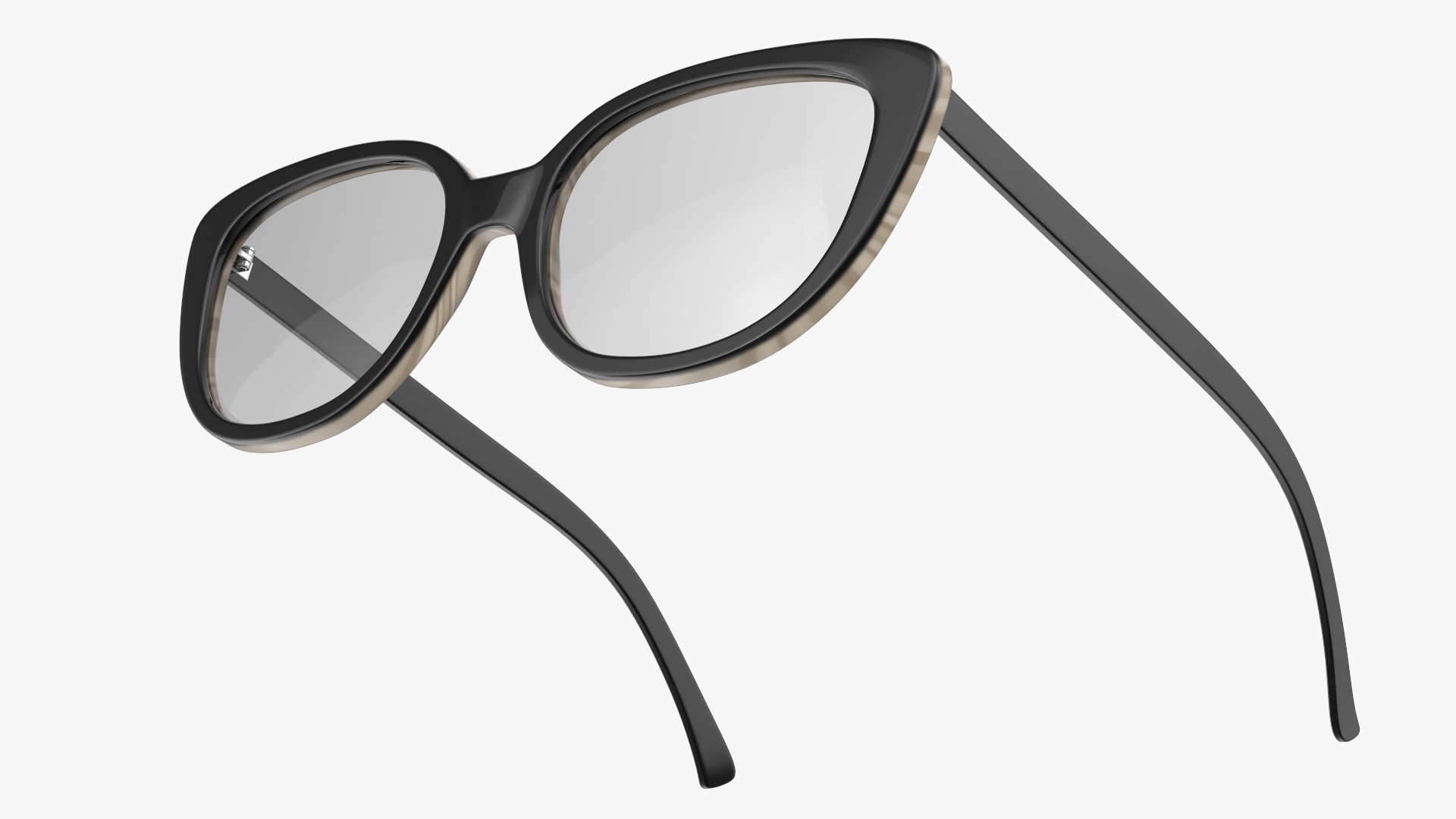 3D Cat Eye Black Glasses