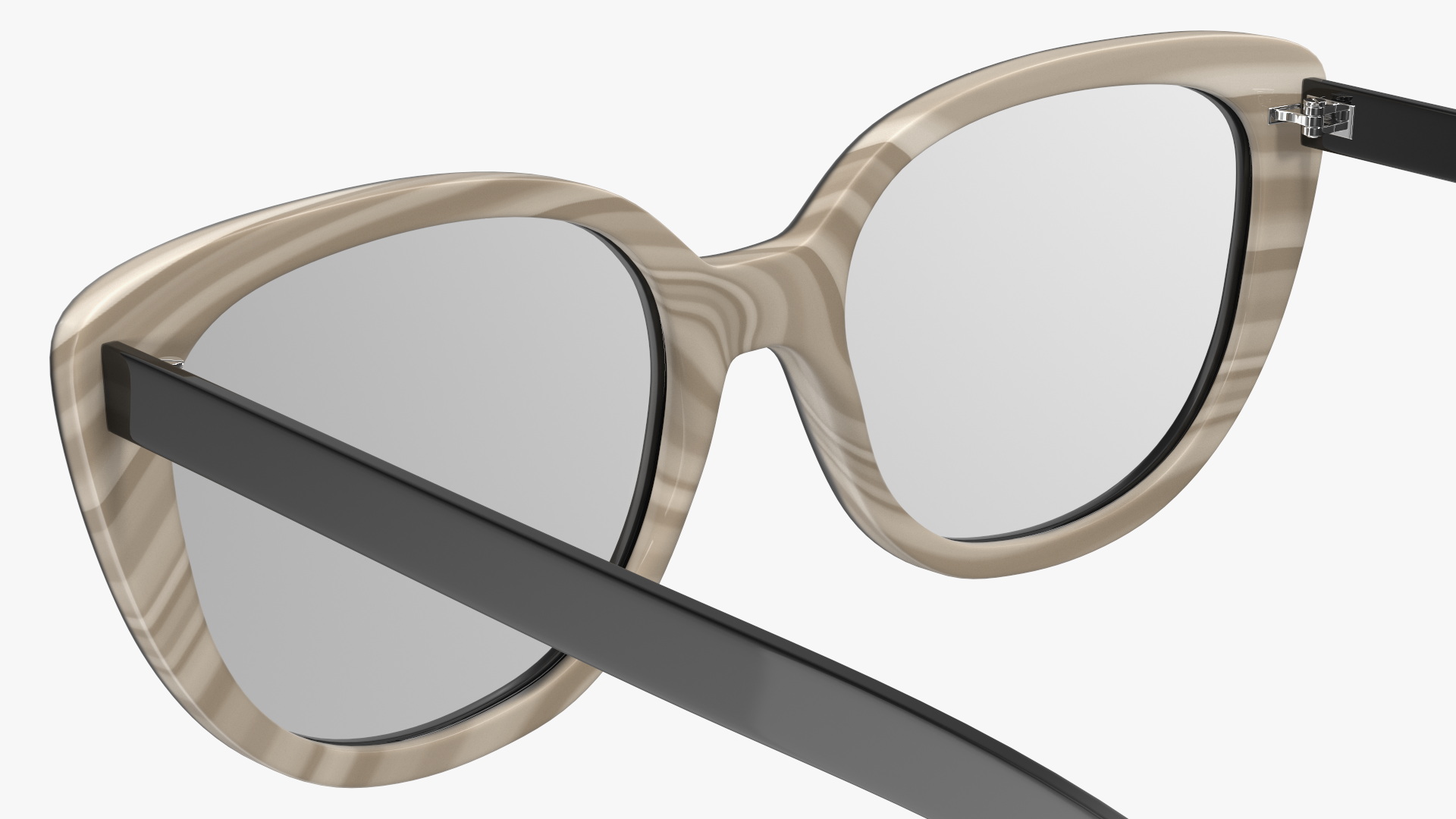 3D Cat Eye Black Glasses