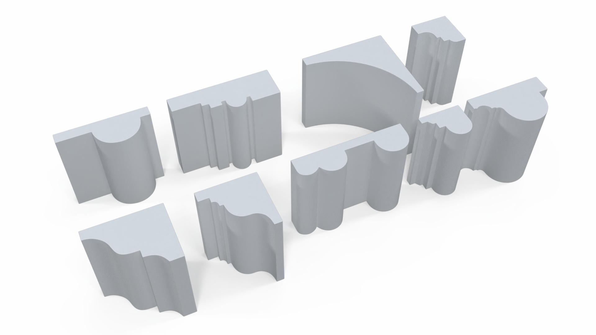 3D model Set Molding Gypsum Part 2