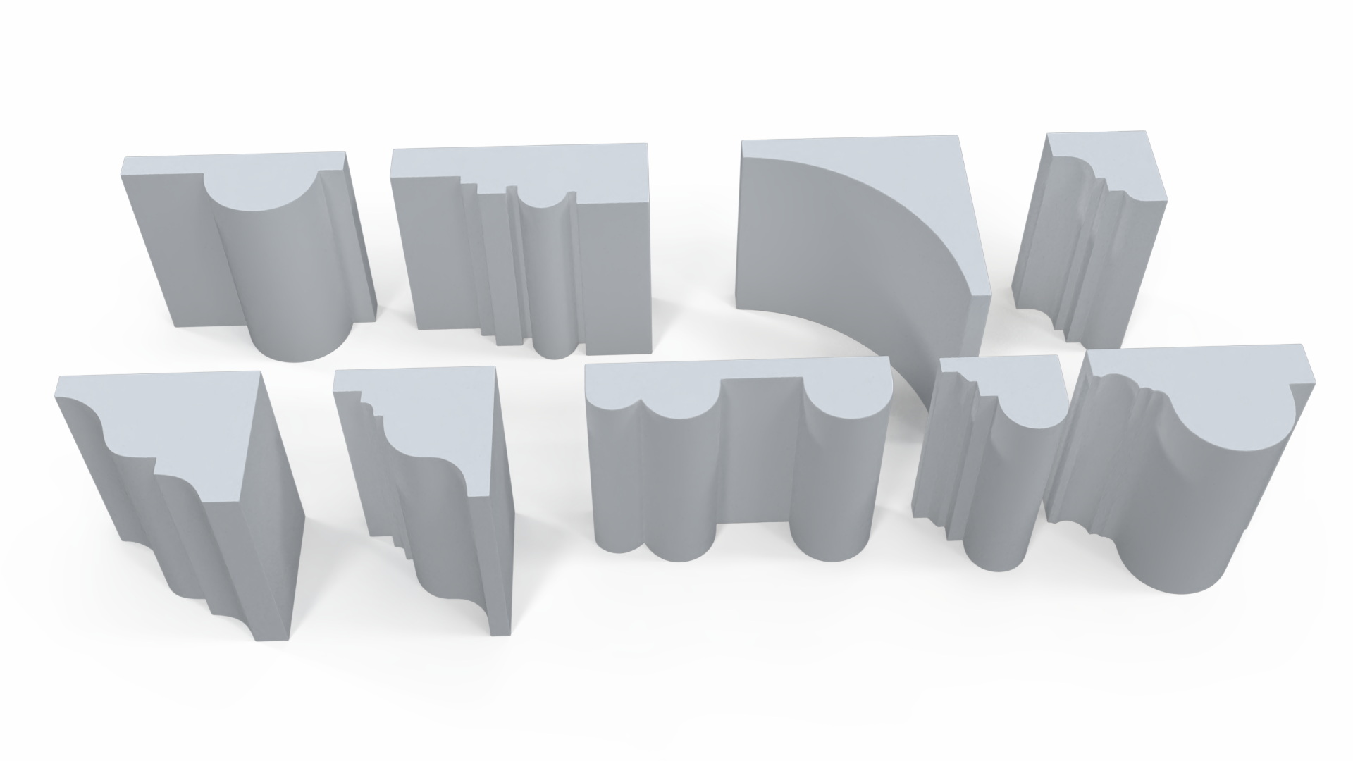 3D model Set Molding Gypsum Part 2