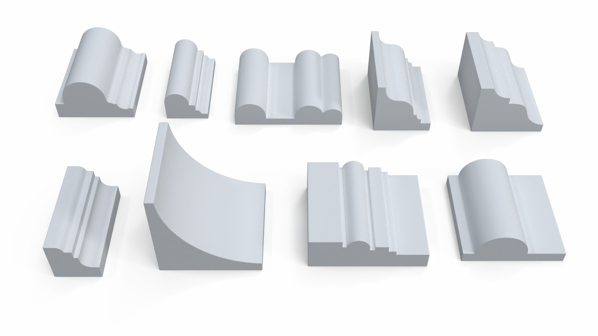 3D model Set Molding Gypsum Part 2