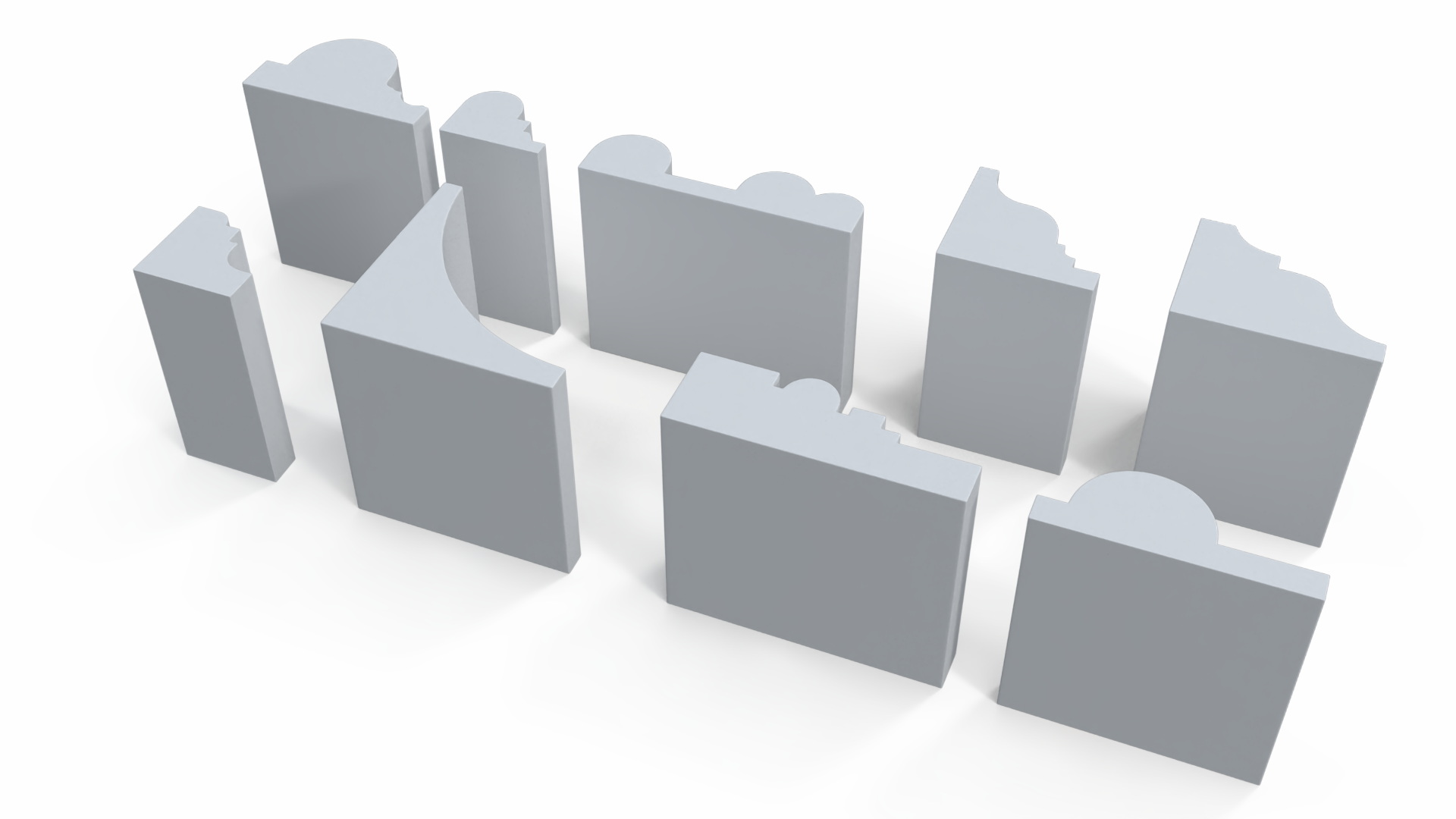 3D model Set Molding Gypsum Part 2