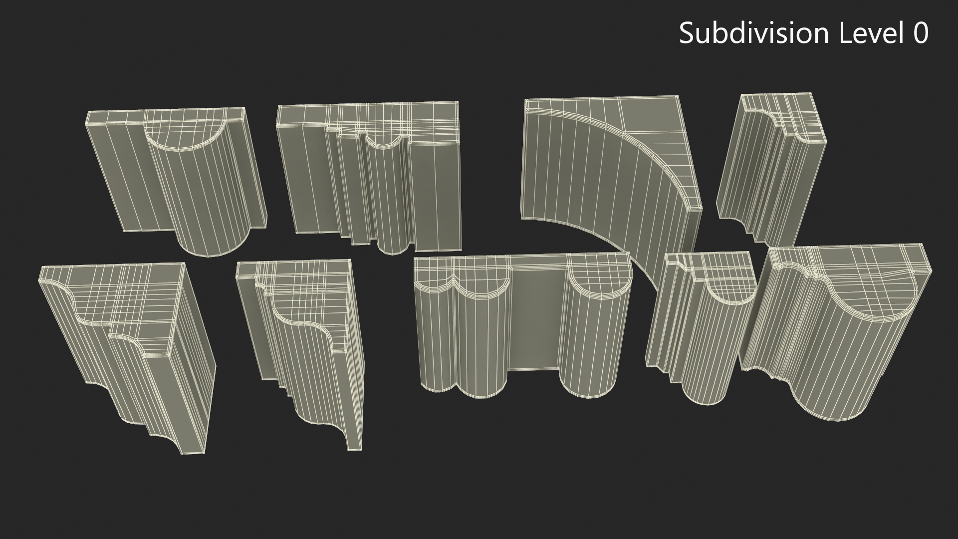 3D model Set Molding Gypsum Part 2