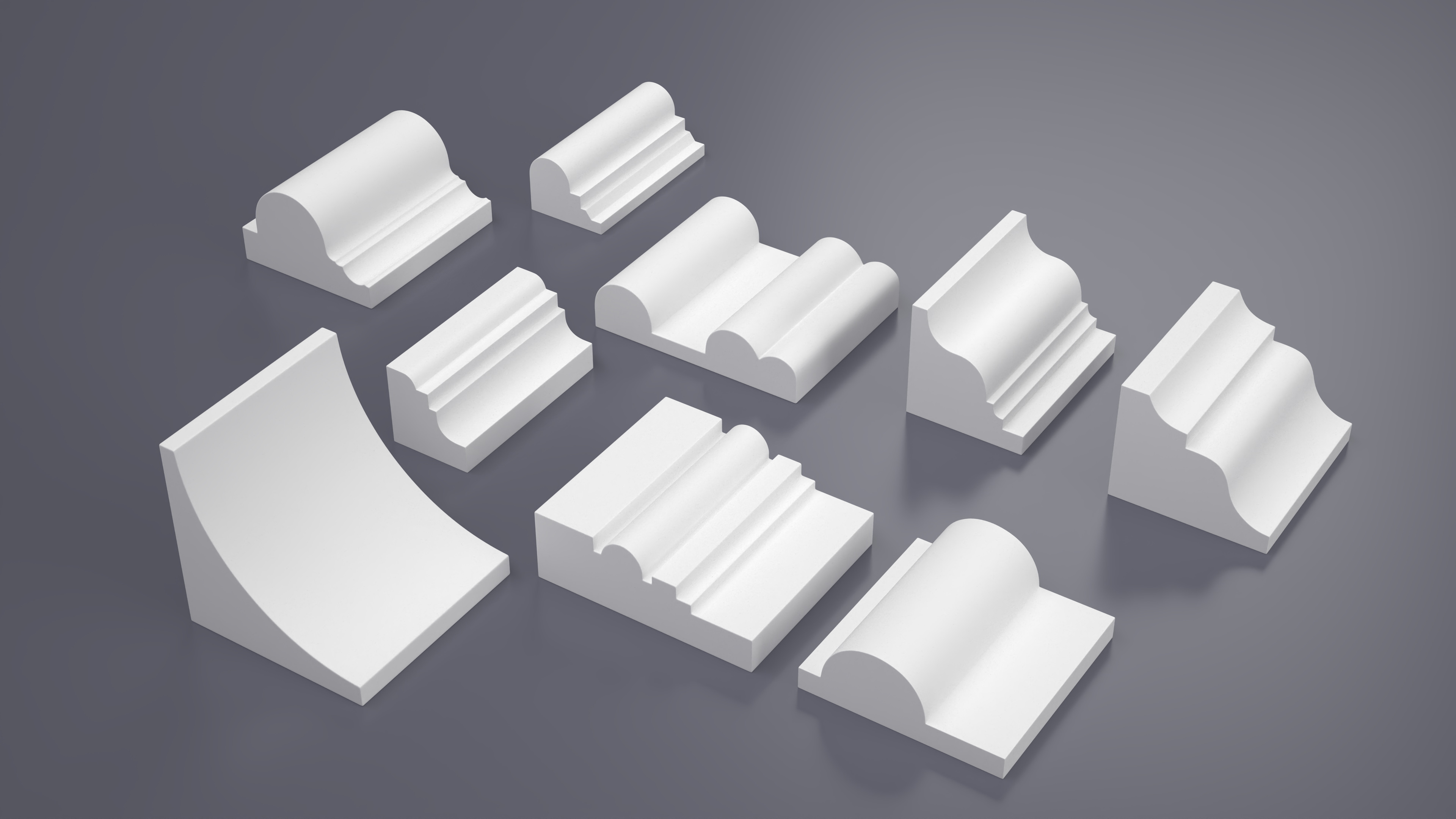 3D model Set Molding Gypsum Part 2