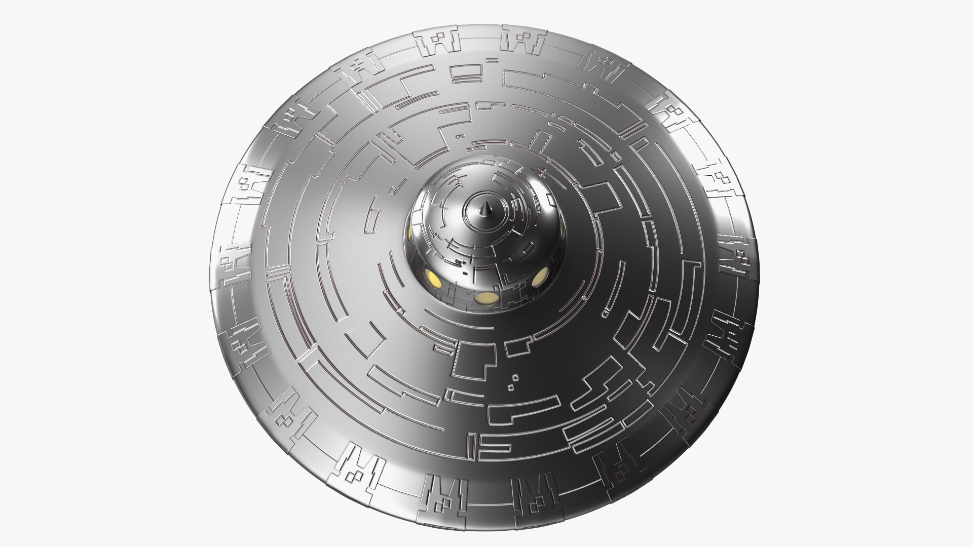 3D Fly Retro UFO Ship model