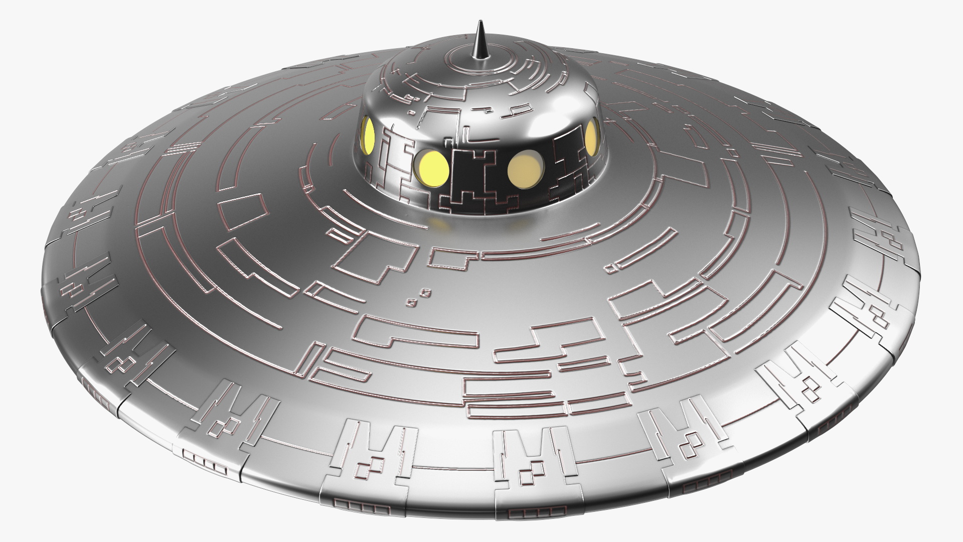 3D Fly Retro UFO Ship model