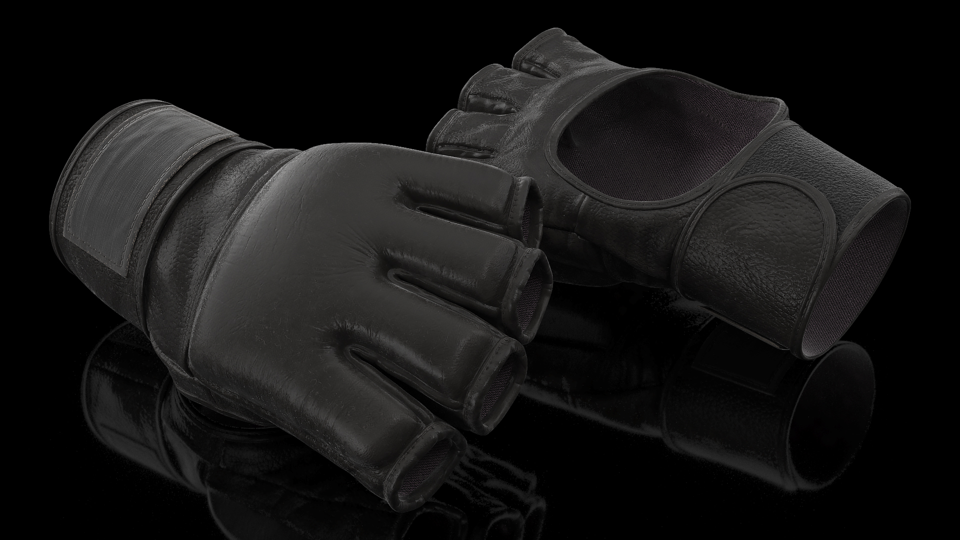 3D model Leather Fight Gloves
