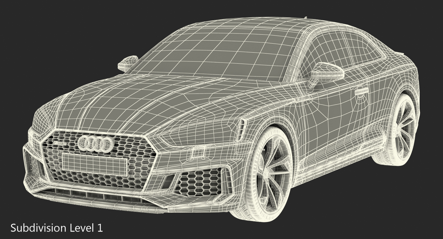 Audi RS5 2017 Simple Interior 3D model