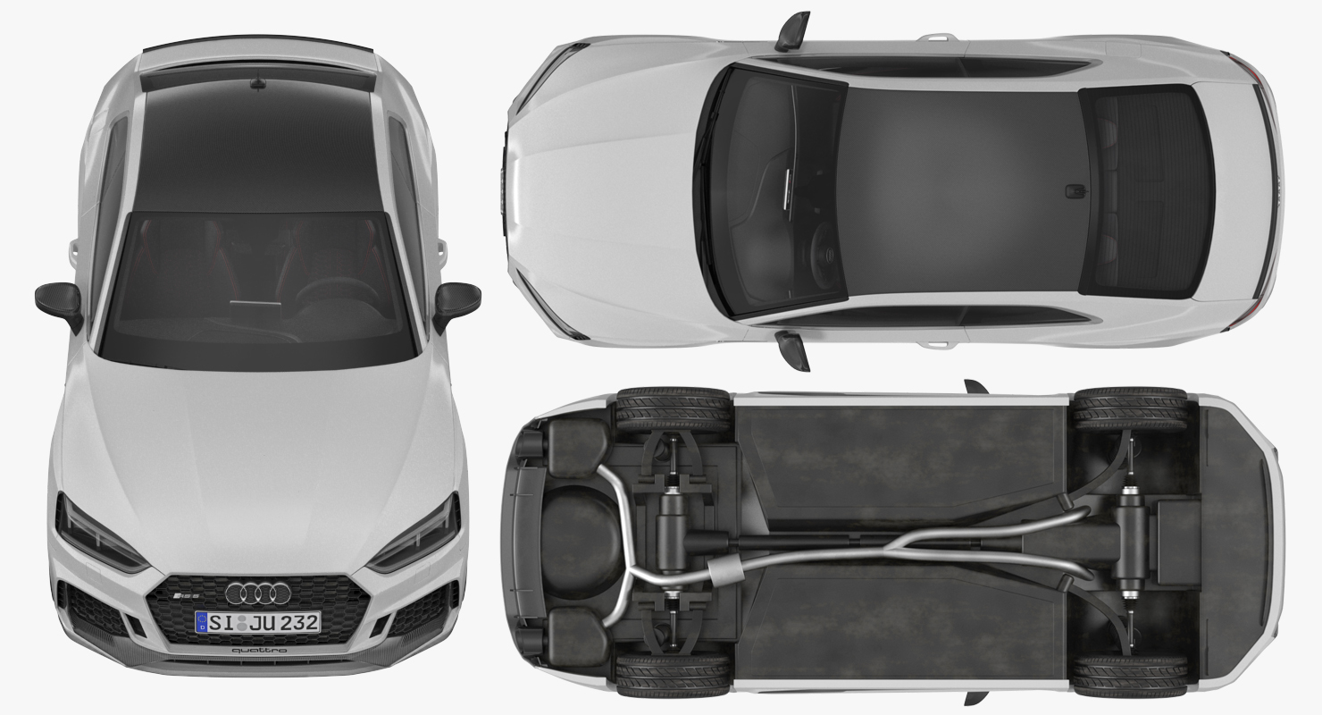 Audi RS5 2017 Simple Interior 3D model