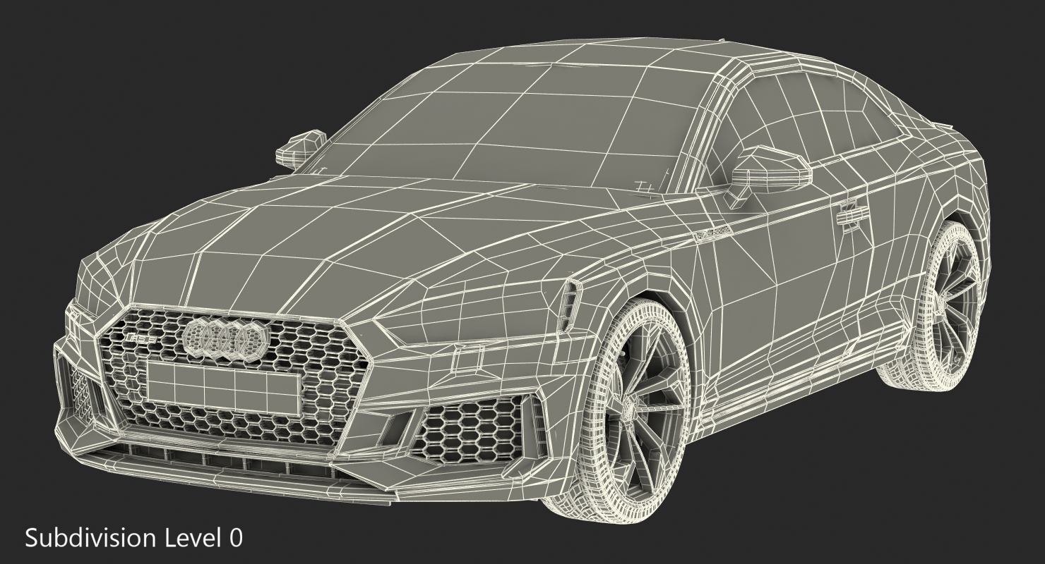Audi RS5 2017 Simple Interior 3D model