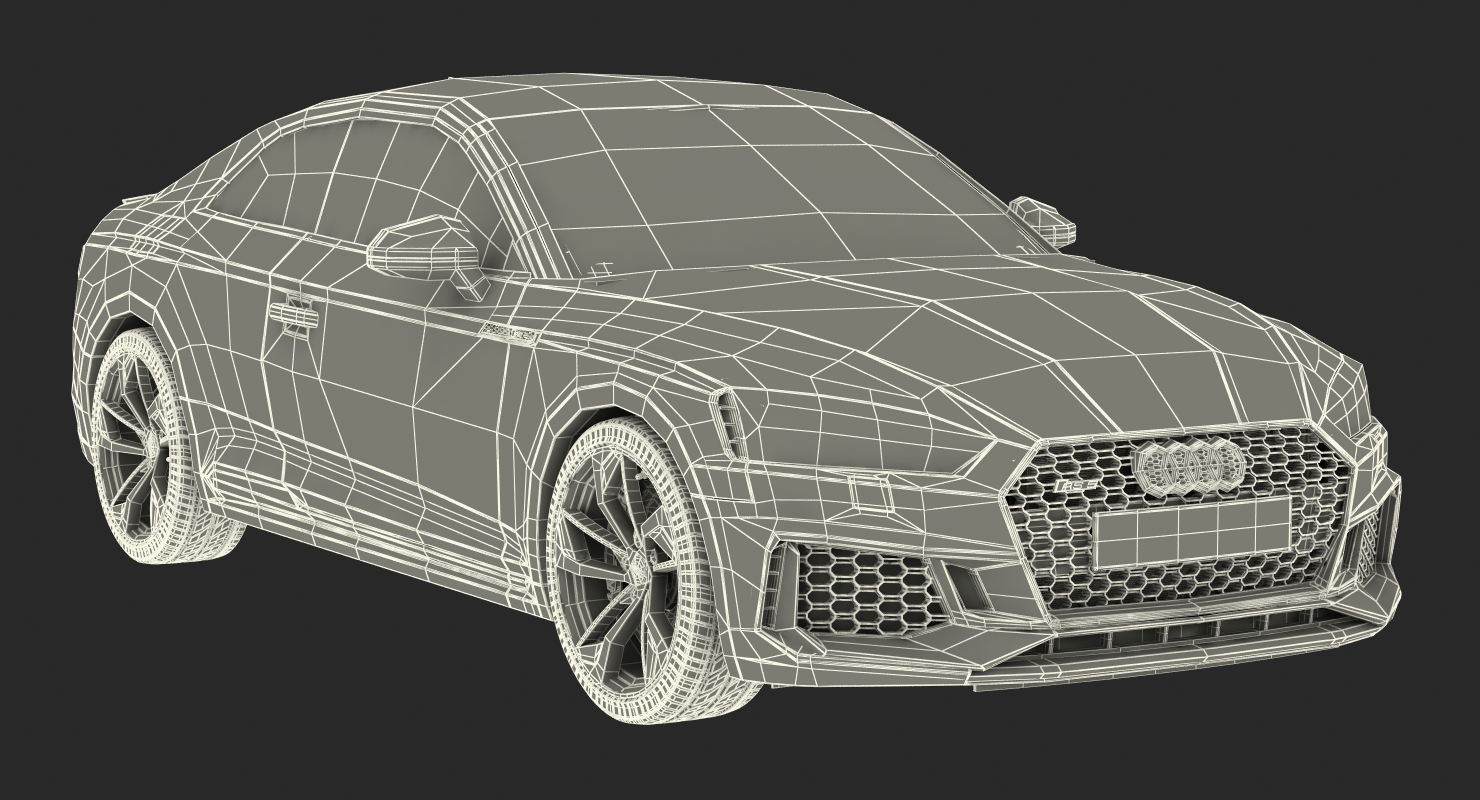 Audi RS5 2017 Simple Interior 3D model