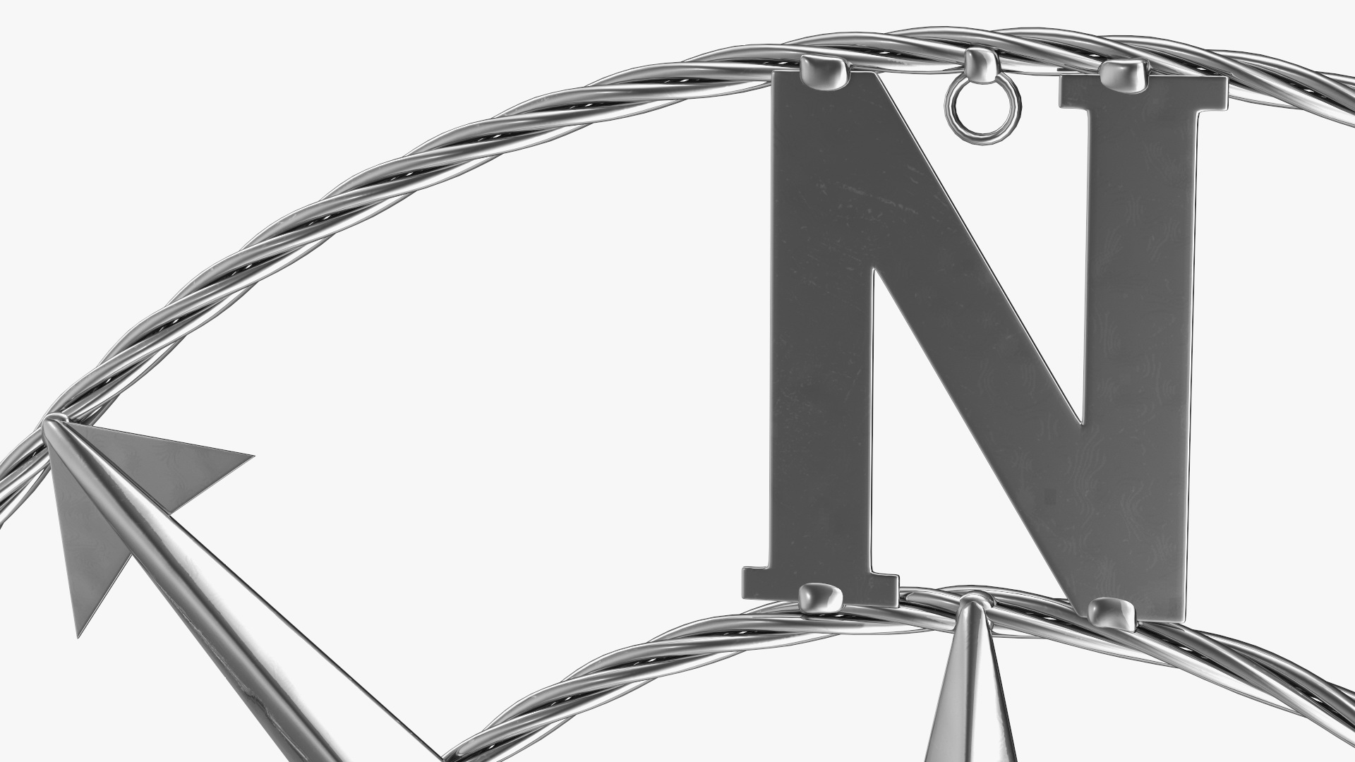 Compass Rose Silver 3D model