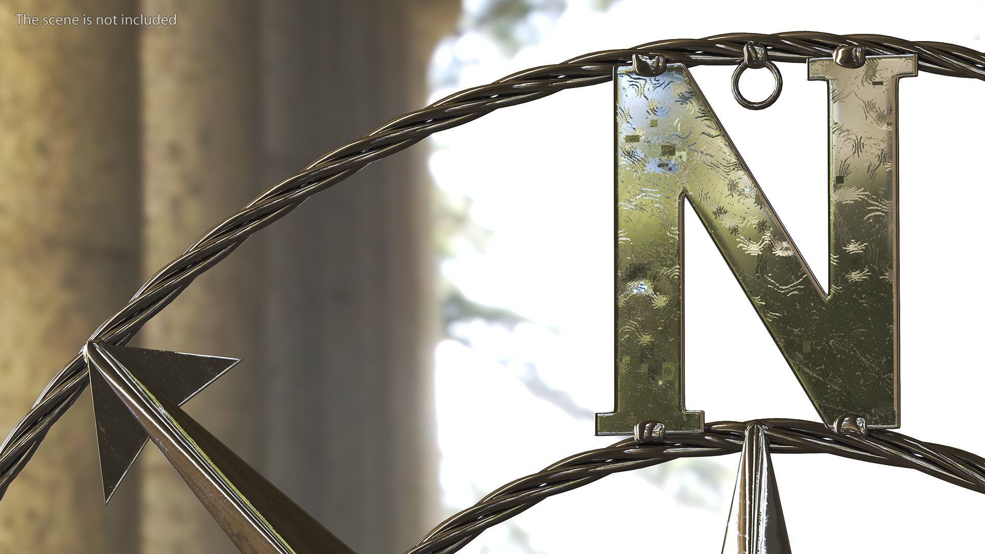 Compass Rose Silver 3D model