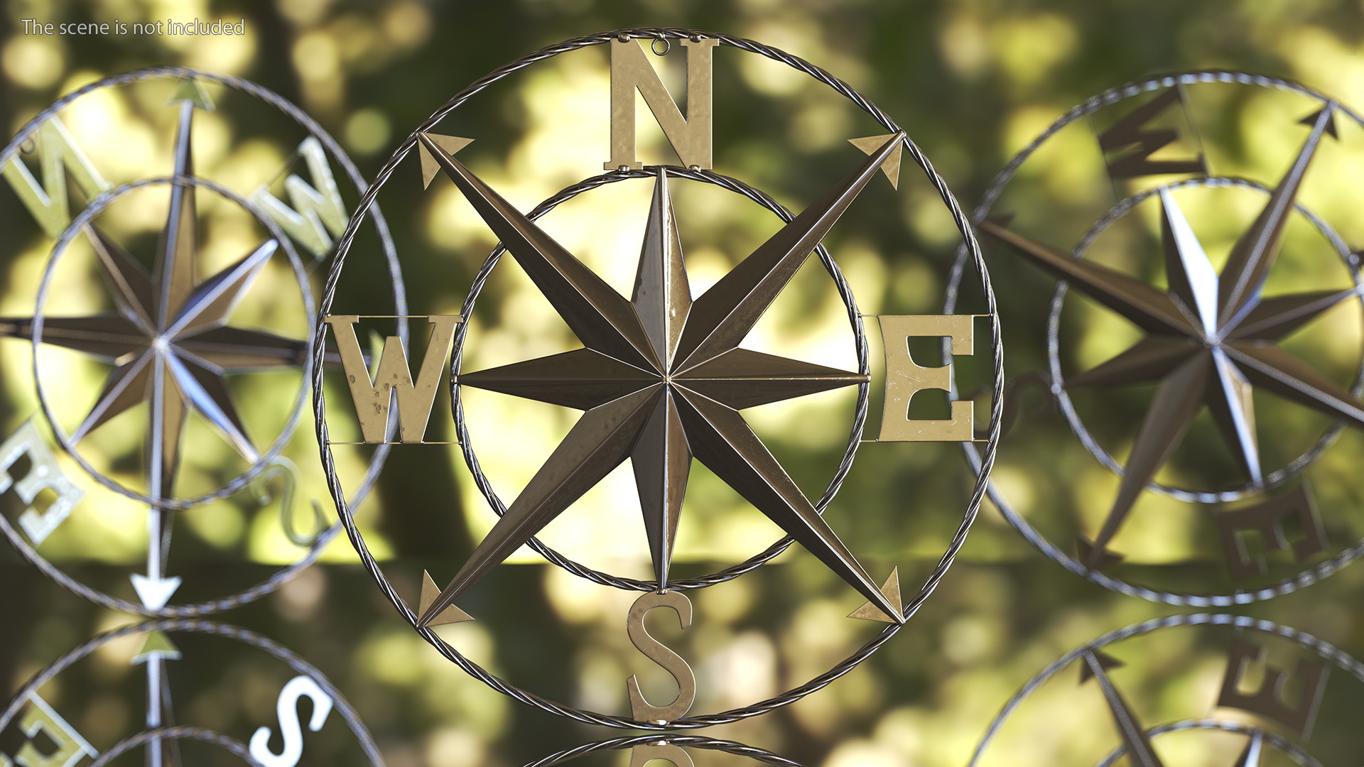 Compass Rose Silver 3D model