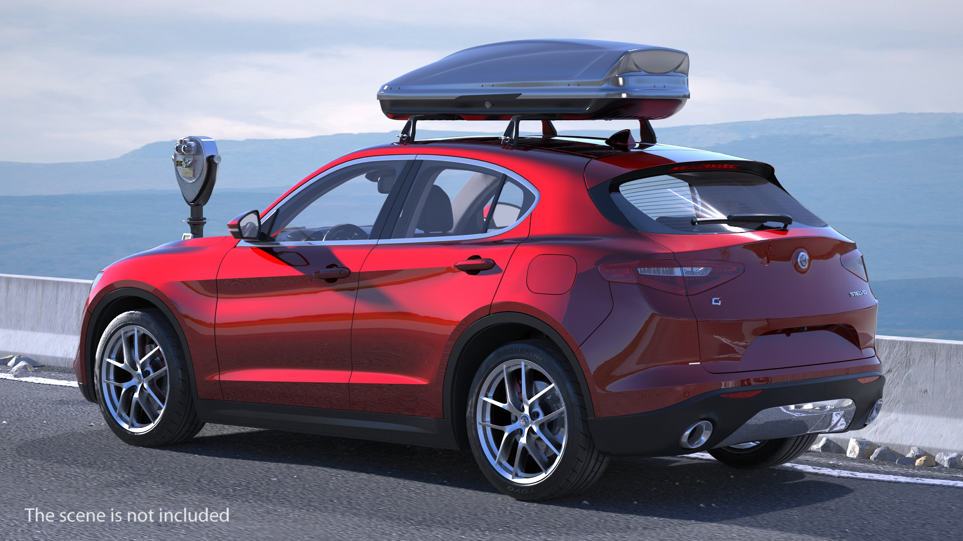 3D Car Roofbox Silver Generic